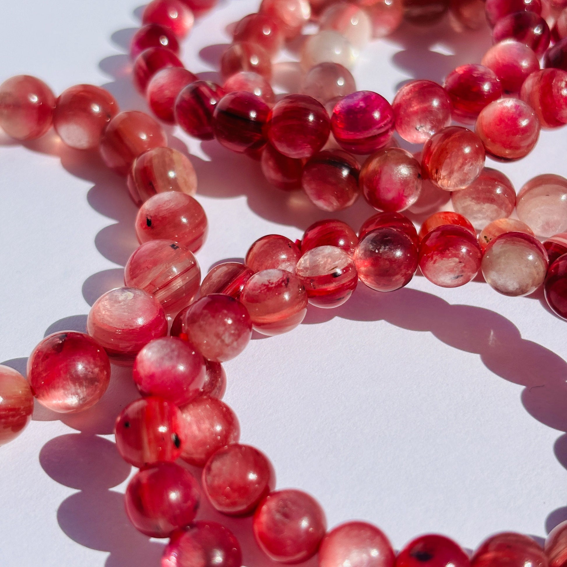 Pink Mica Crystal Bracelet