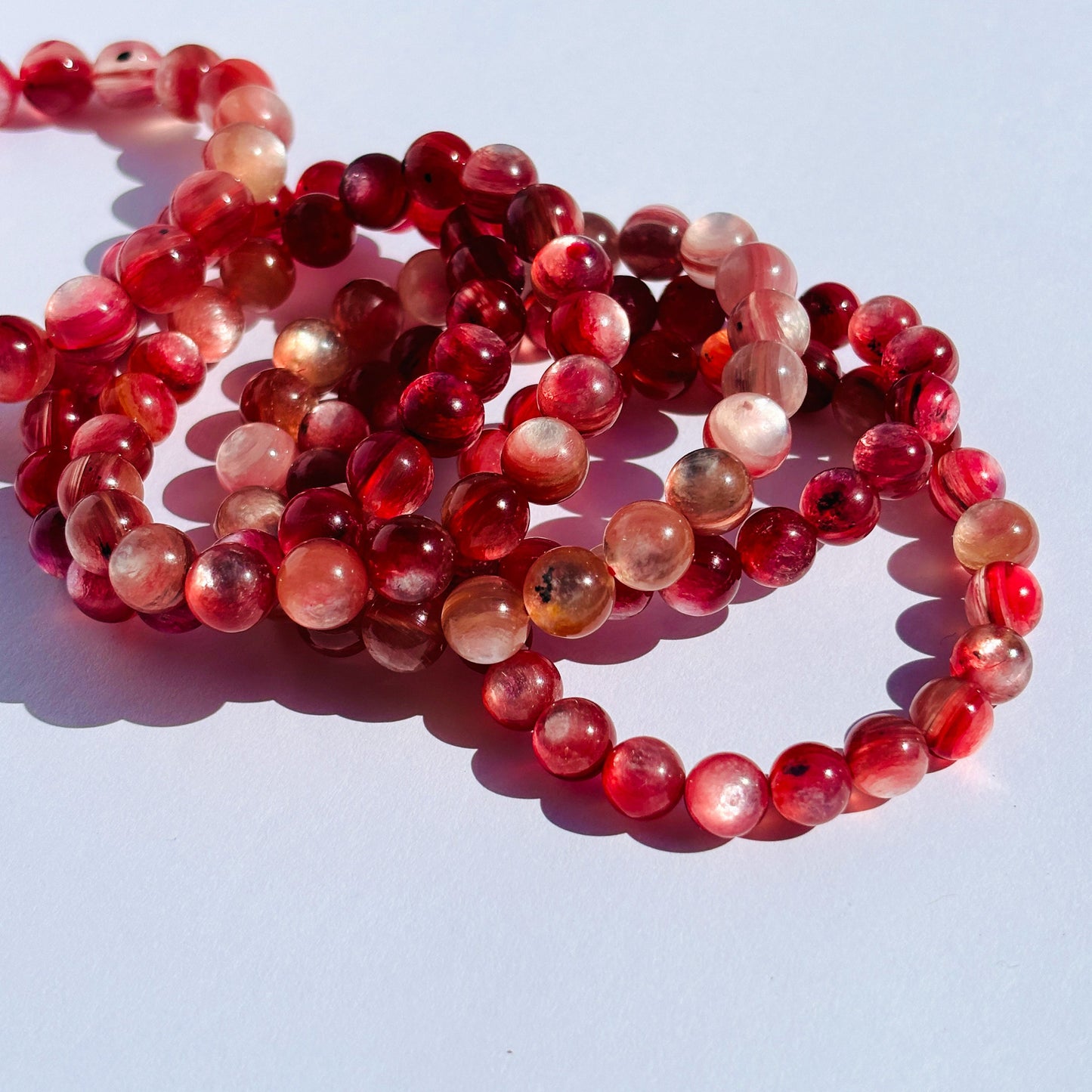 Pink Mica Crystal Bracelet