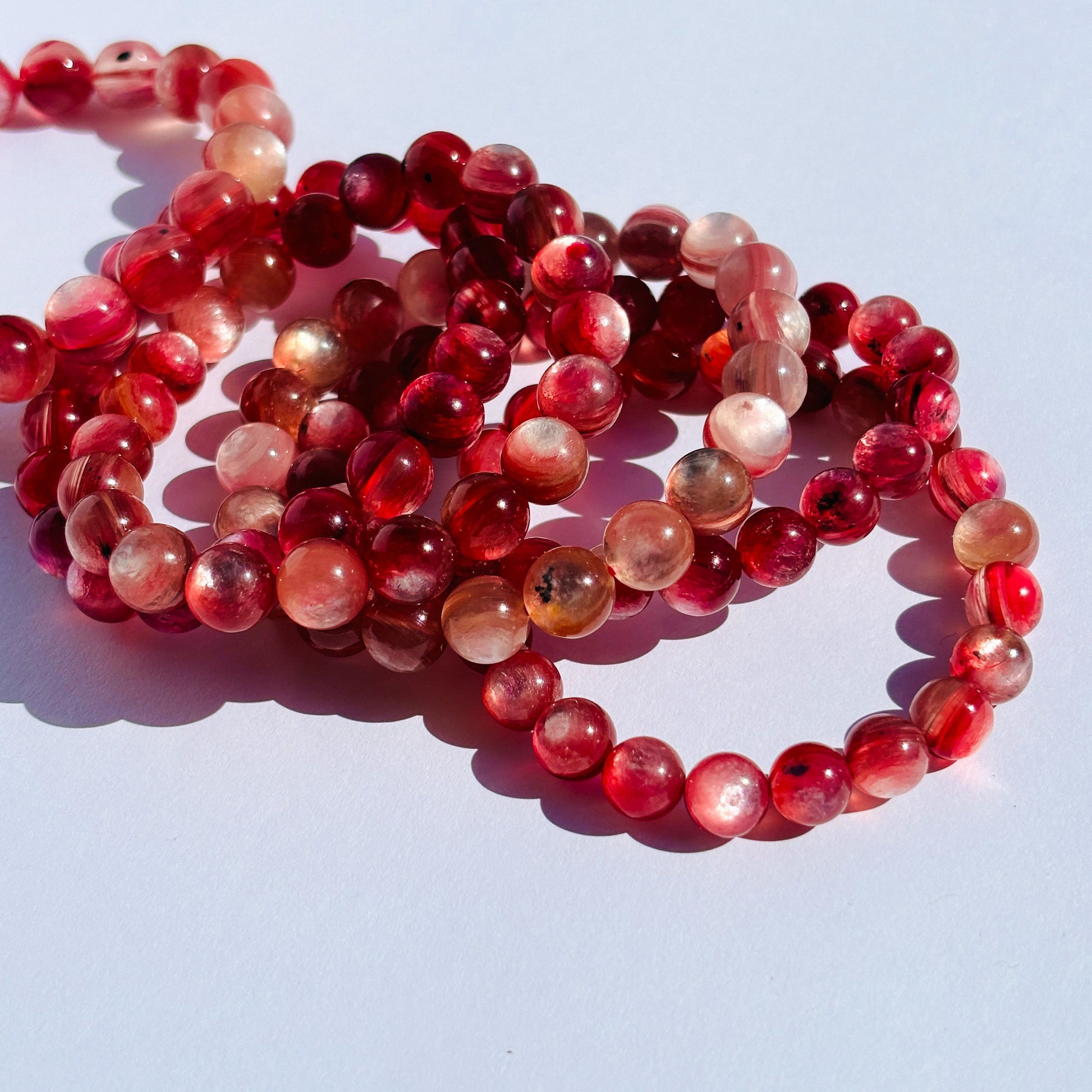 Pink Mica Crystal Bracelet