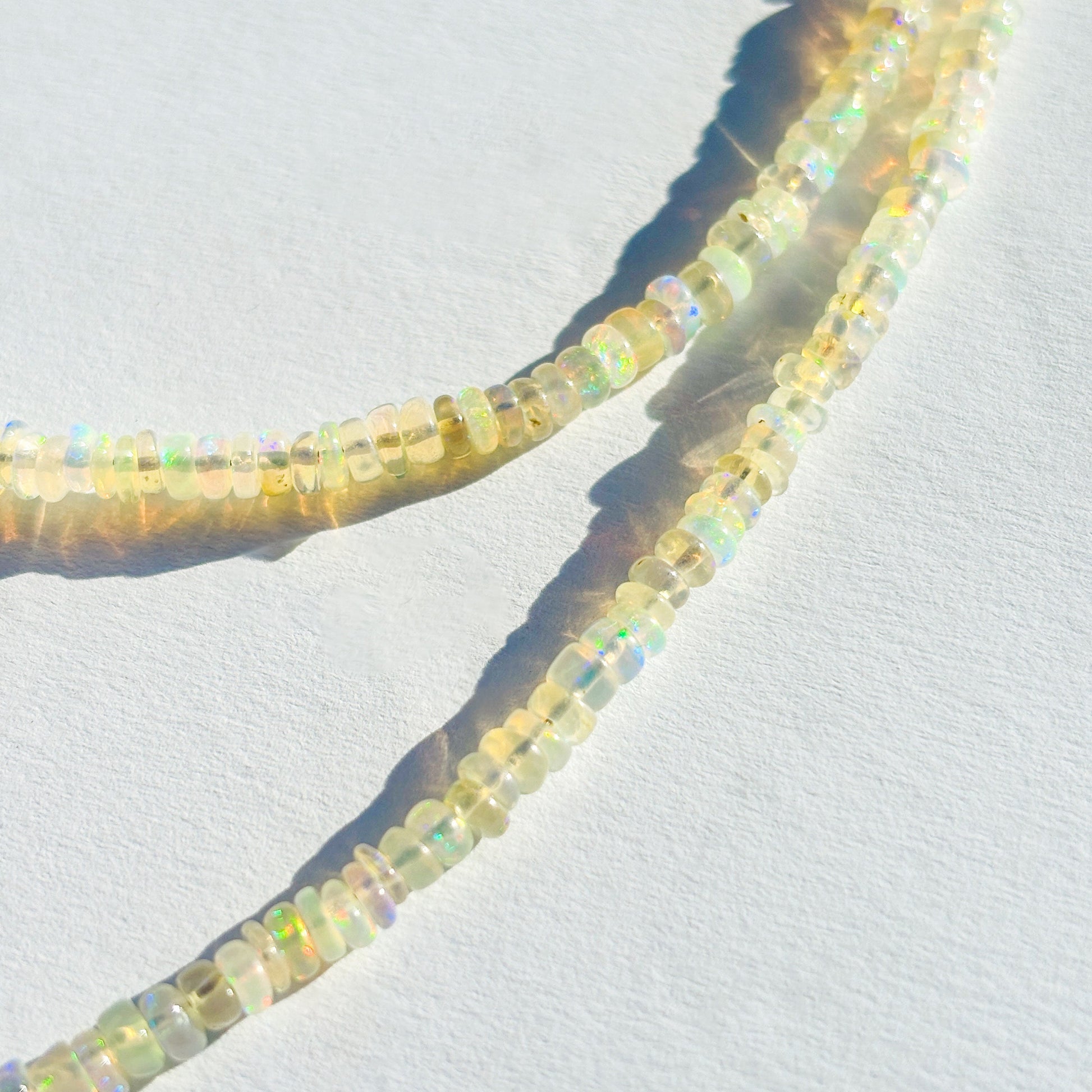 Ethiopian White Opal Sterling Silver Choker