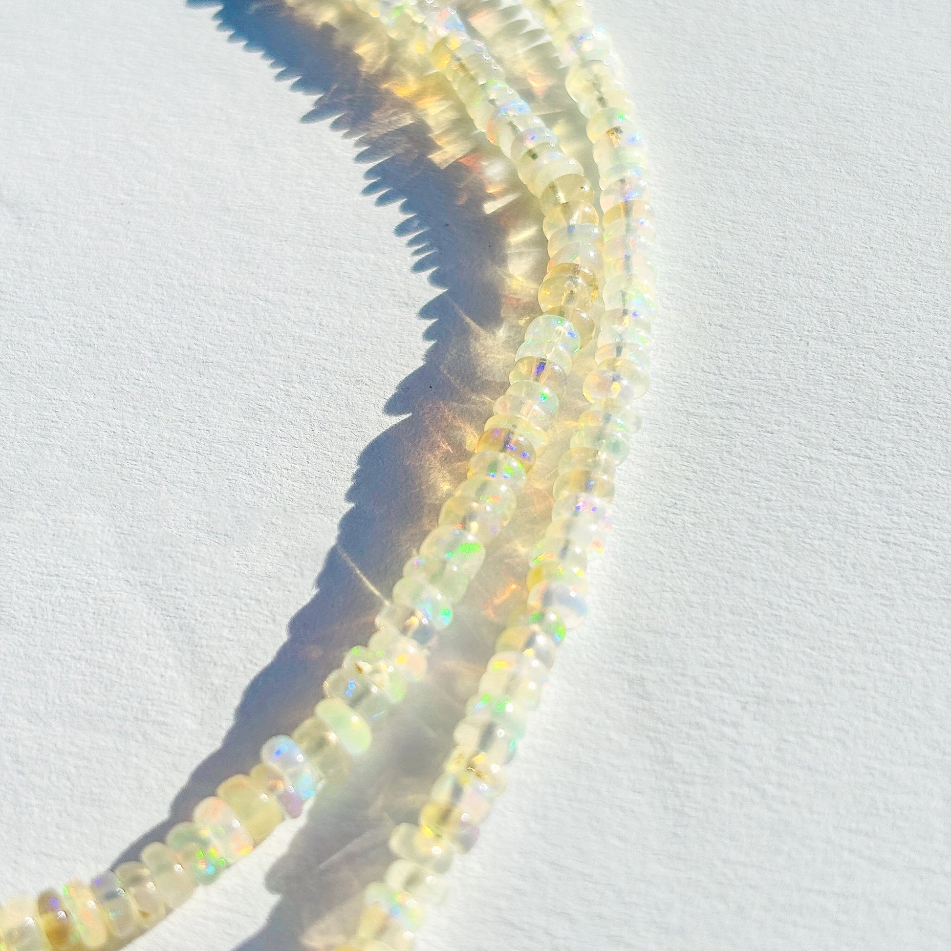 Ethiopian White Opal Sterling Silver Choker