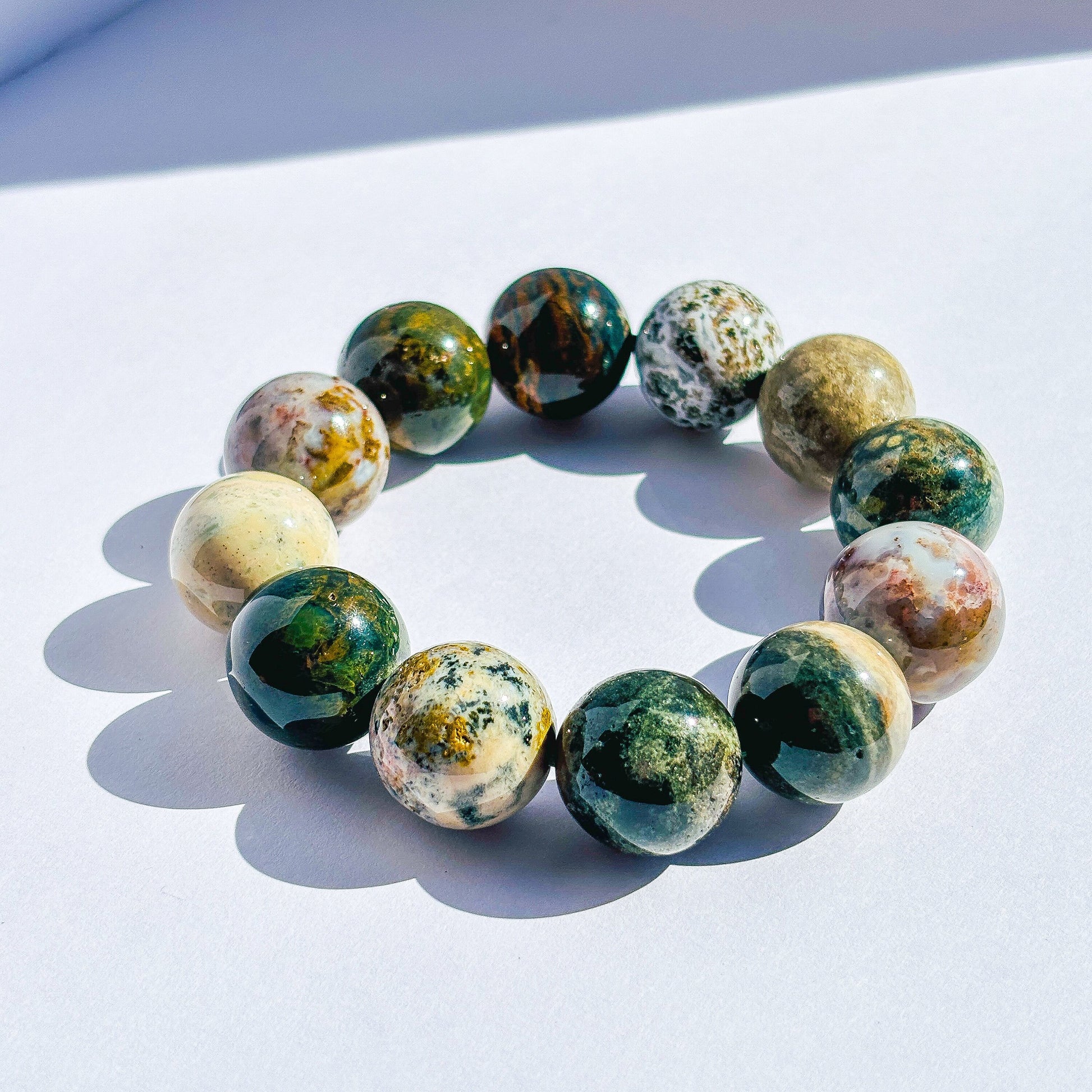 Sea Jasper Chunky Crystal Bracelet
