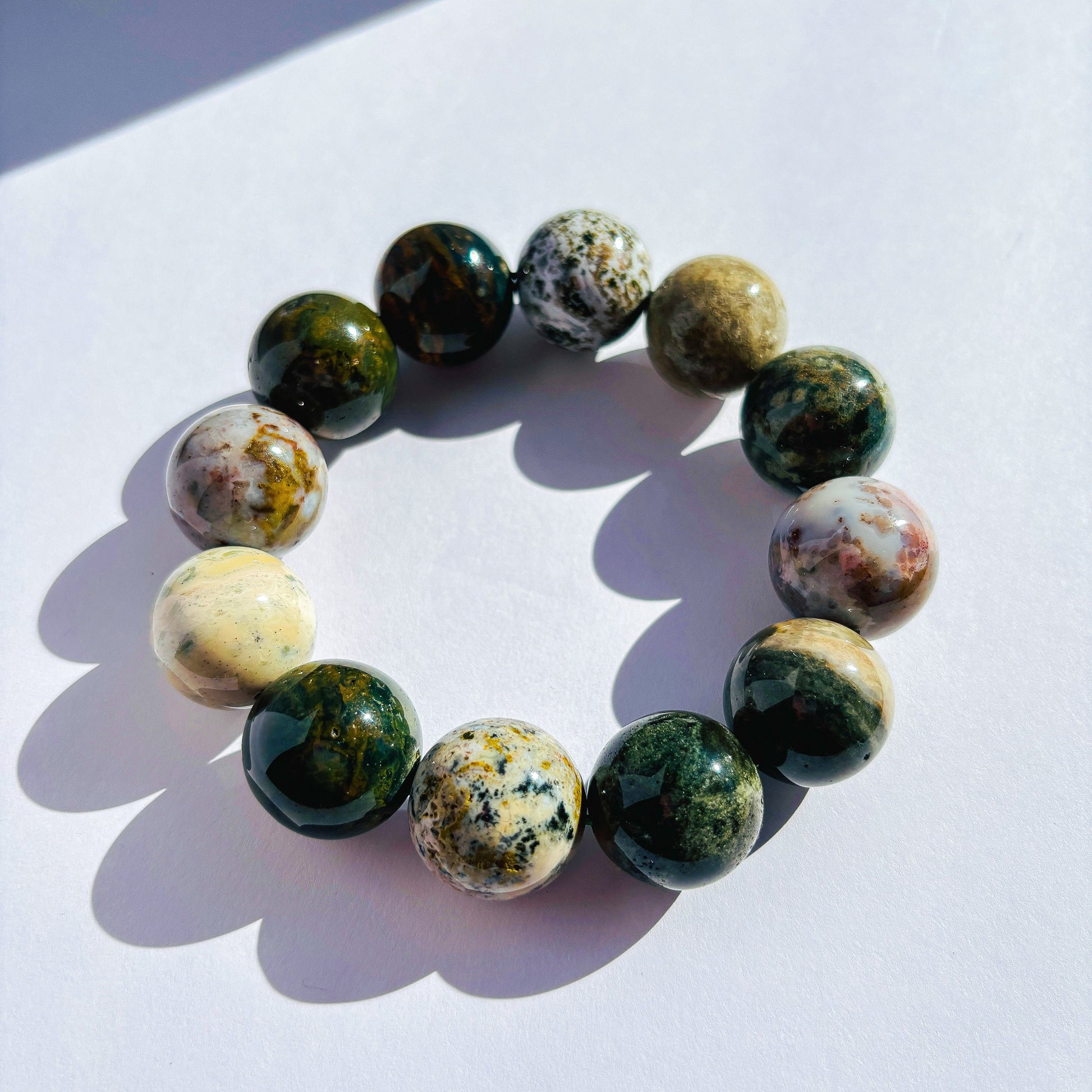 Sea Jasper Chunky Crystal Bracelet
