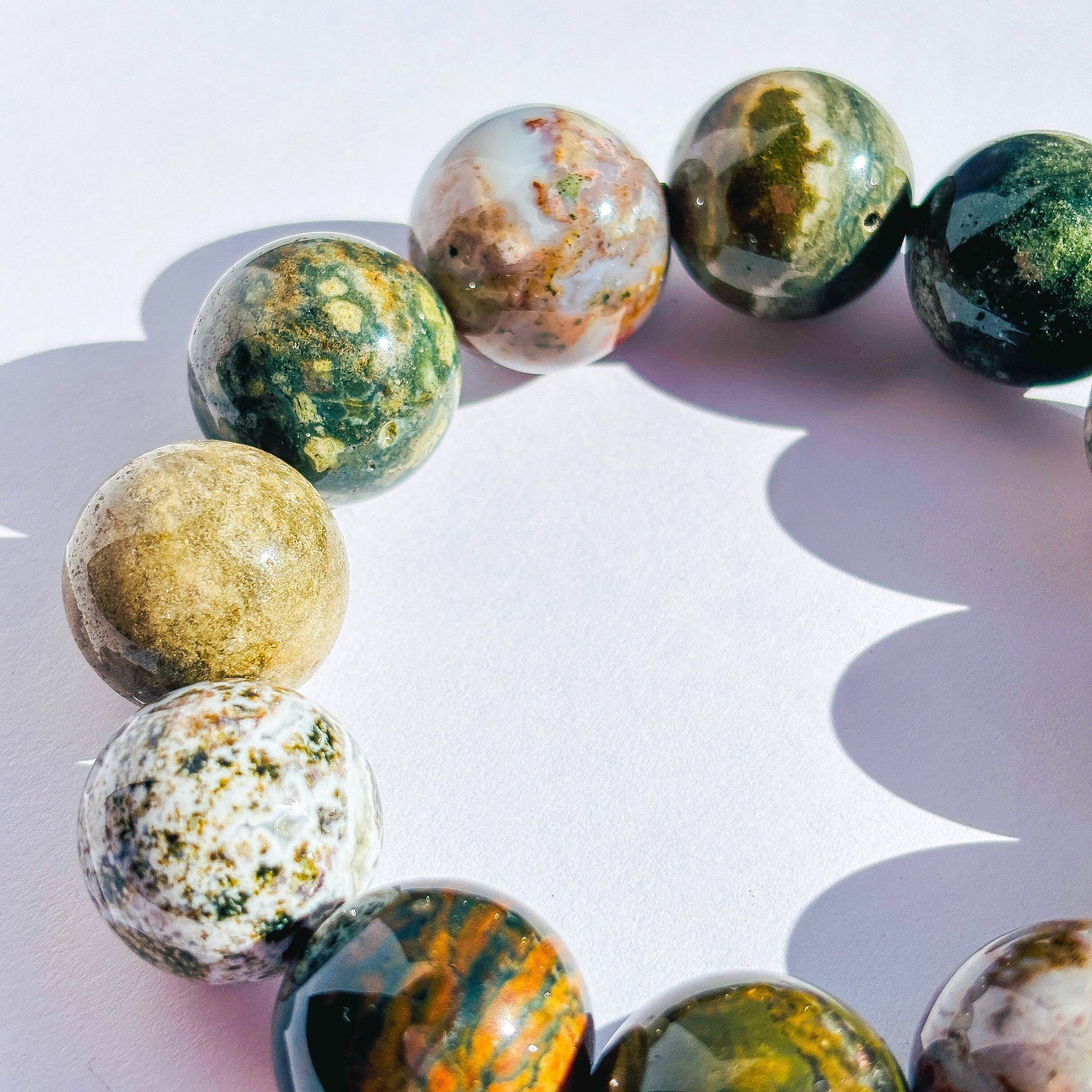 Sea Jasper Chunky Crystal Bracelet