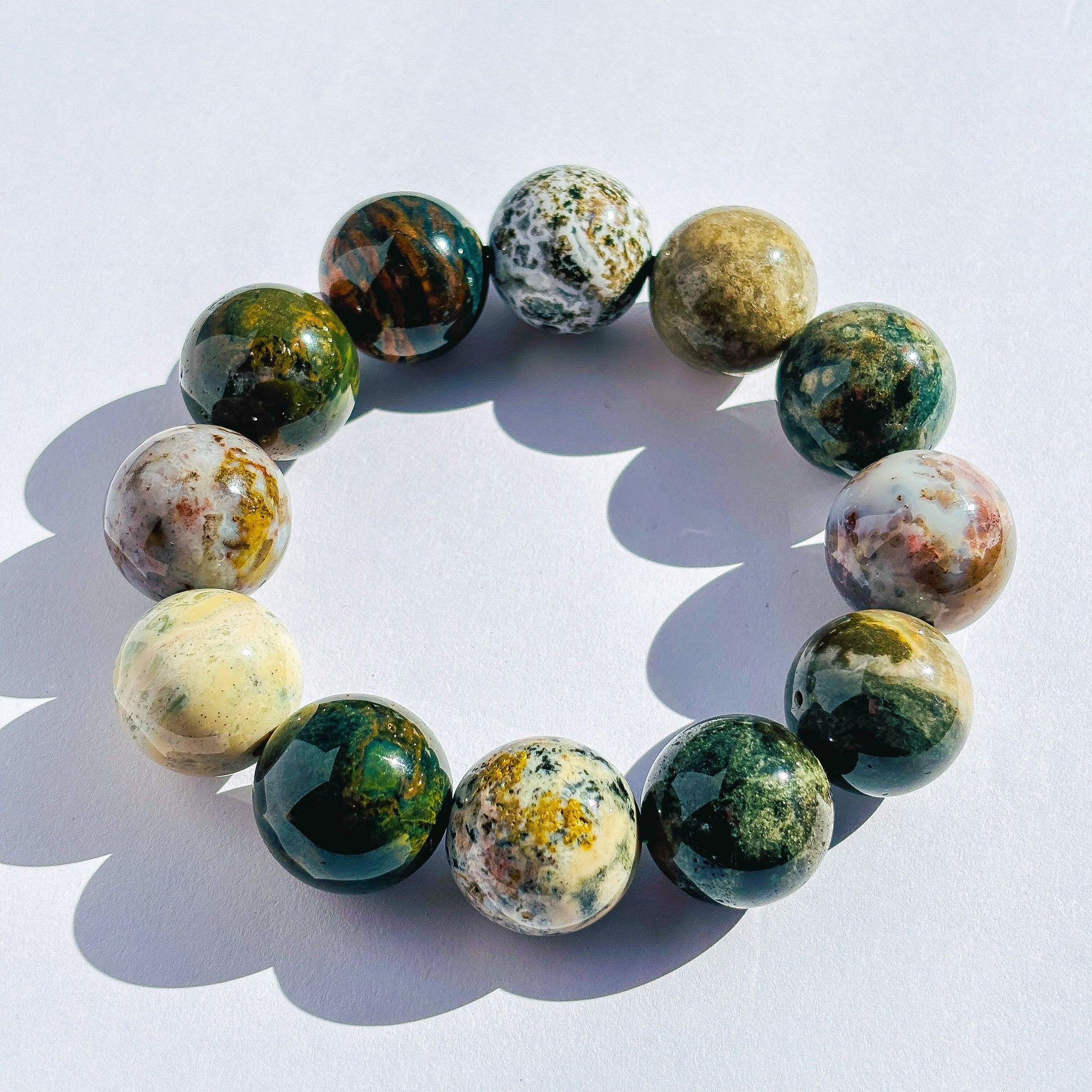 Sea Jasper Chunky Crystal Bracelet