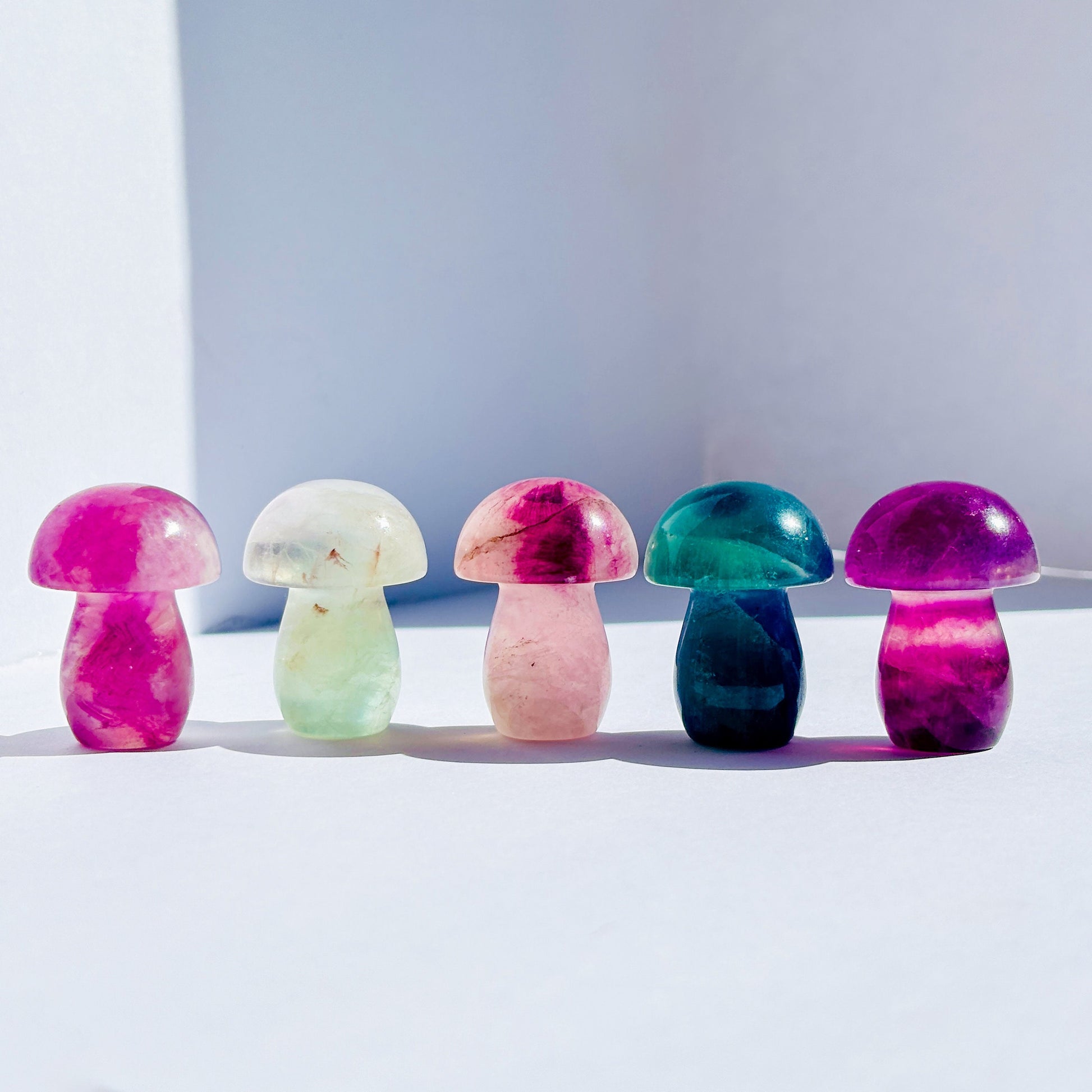 Fluorite Mushroom Crystal Carving Sculpture