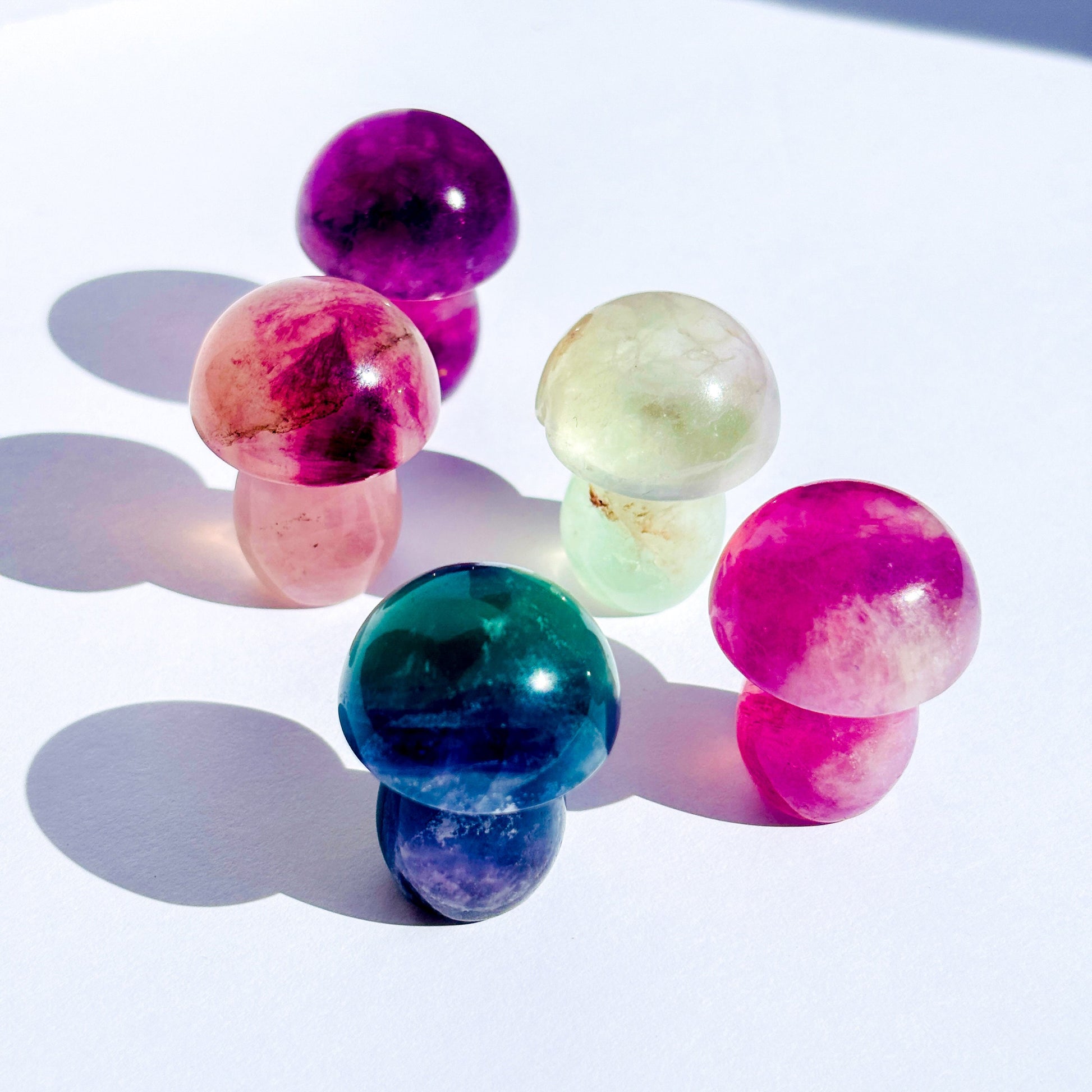Fluorite Mushroom Crystal Carving Sculpture