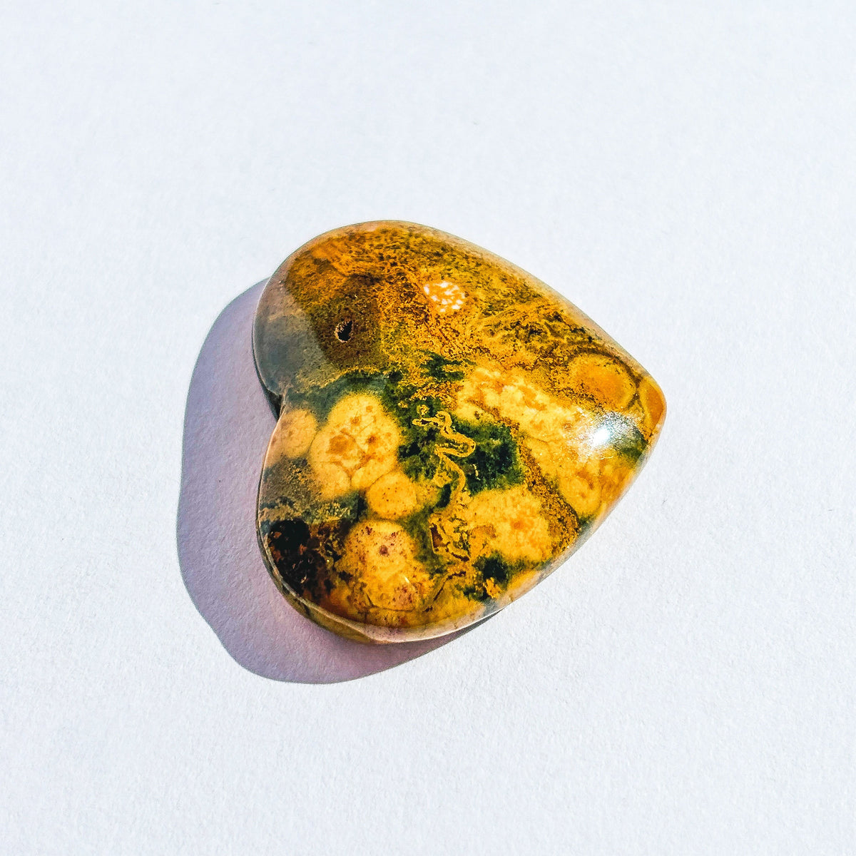 Ocean Jasper Crystal Flat Back Heart Cabochon