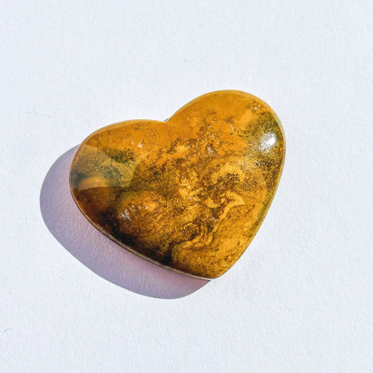 Ocean Jasper Crystal Flat Back Heart Cabochon