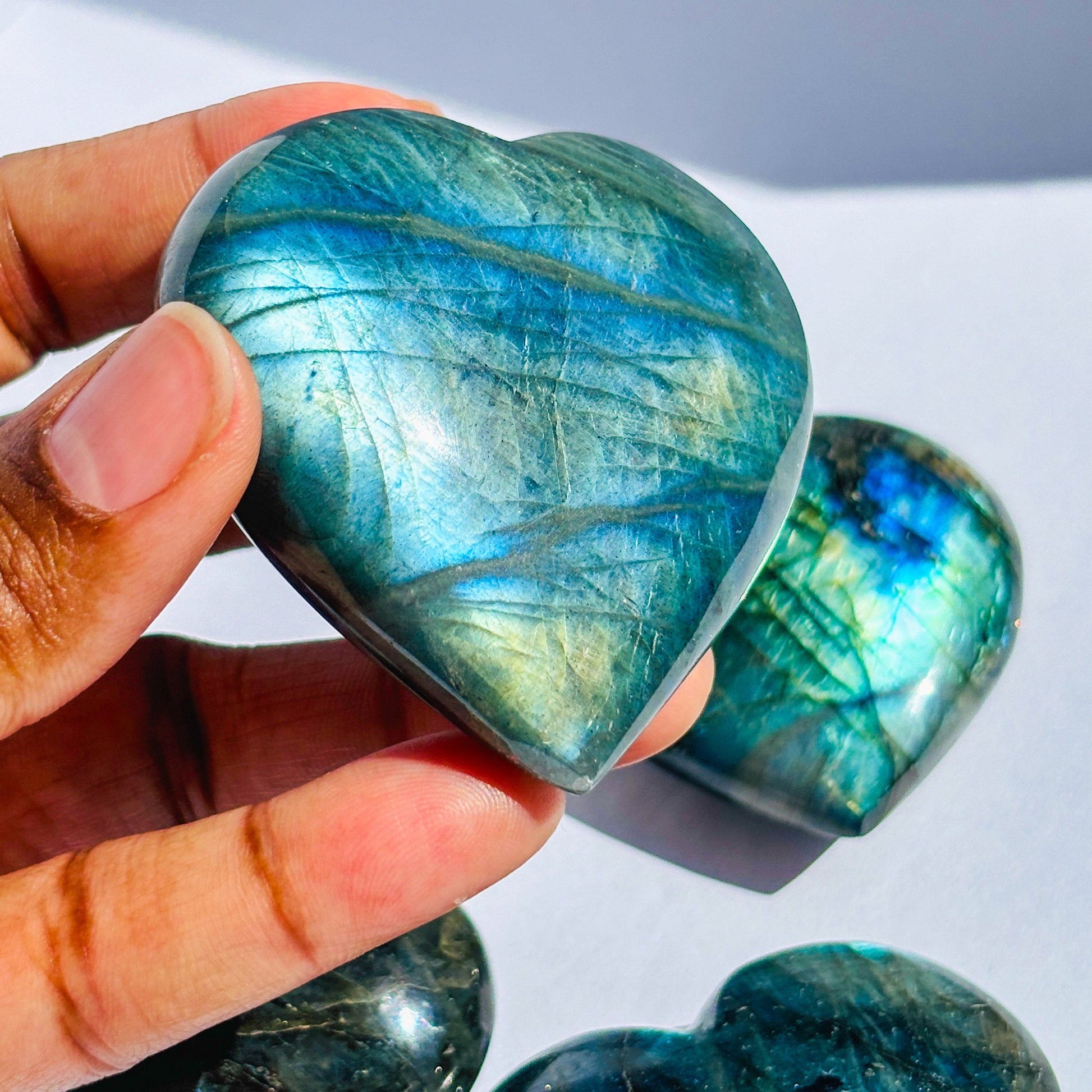 Labradorite Crystal Heart Crystal