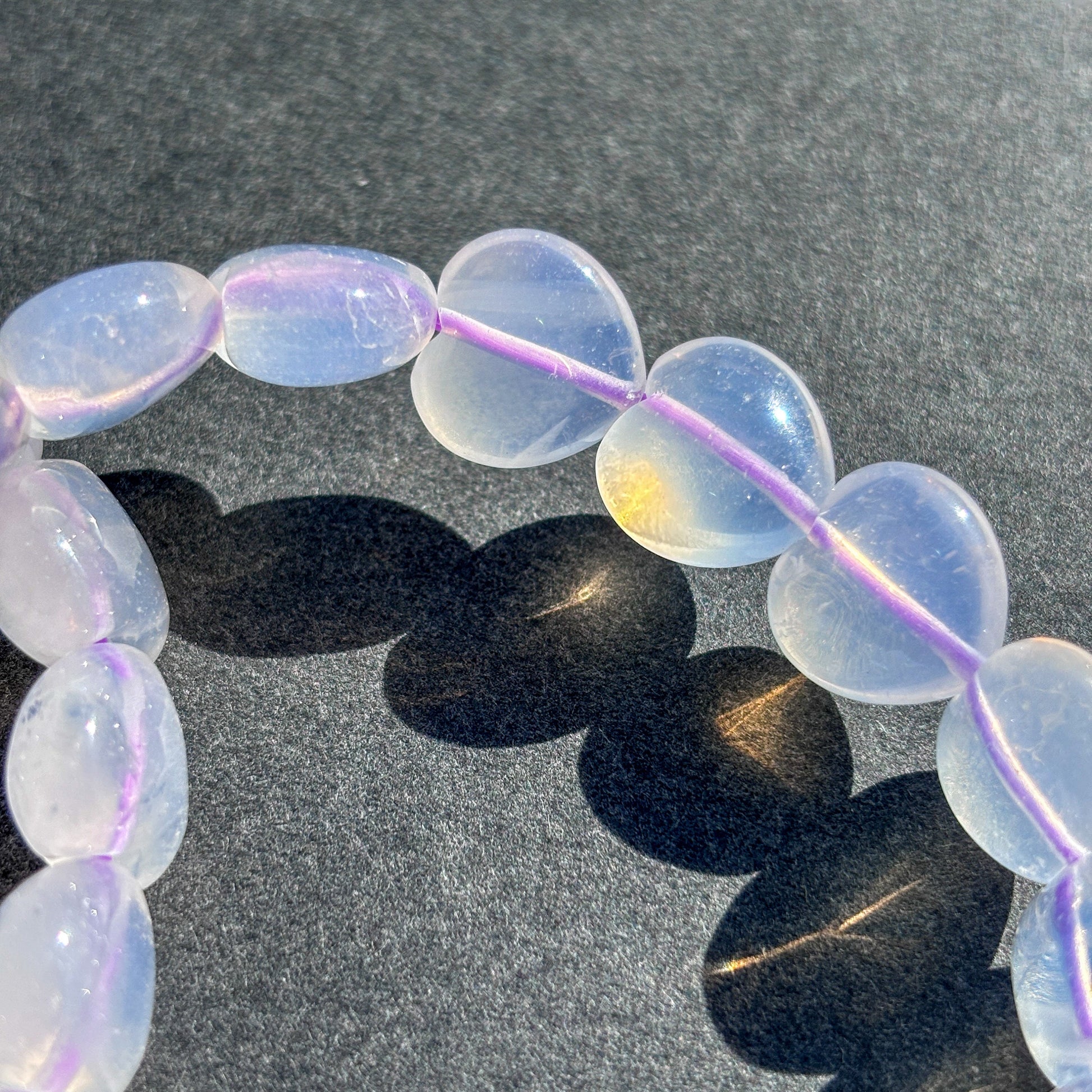 Natural Rare Lavender Moon Quartz Bracelet