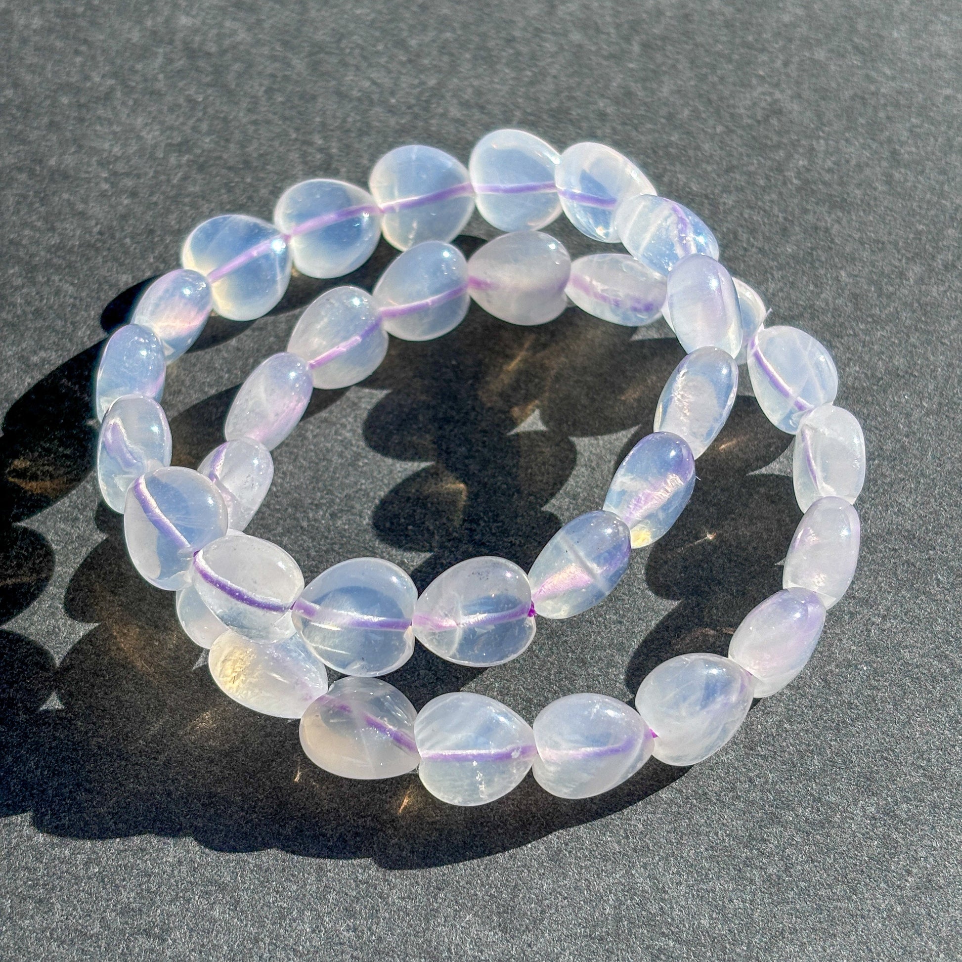 Natural Rare Lavender Moon Quartz Bracelet