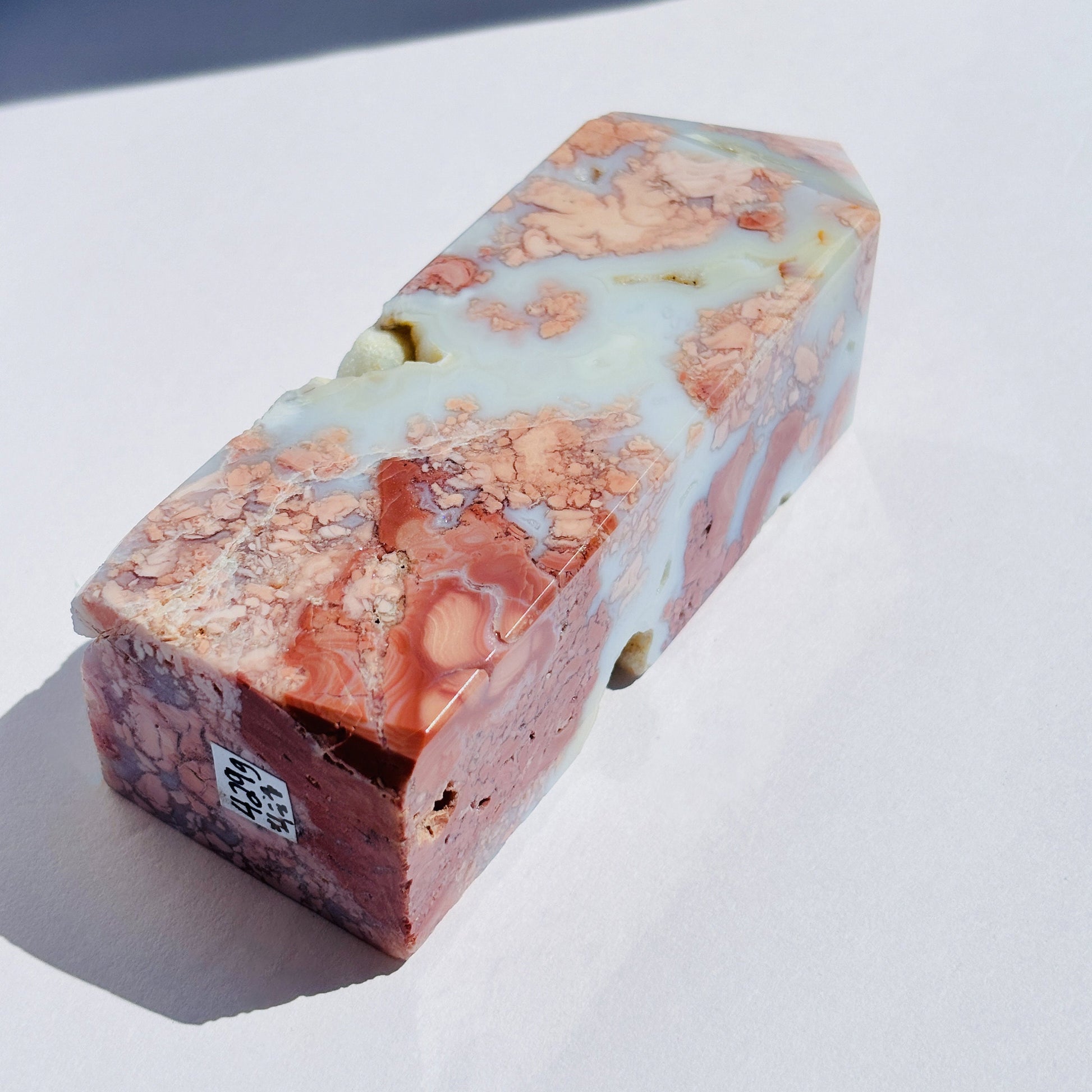 Sugar Druzy Pink Cotton Candy Agate Crystal Tower