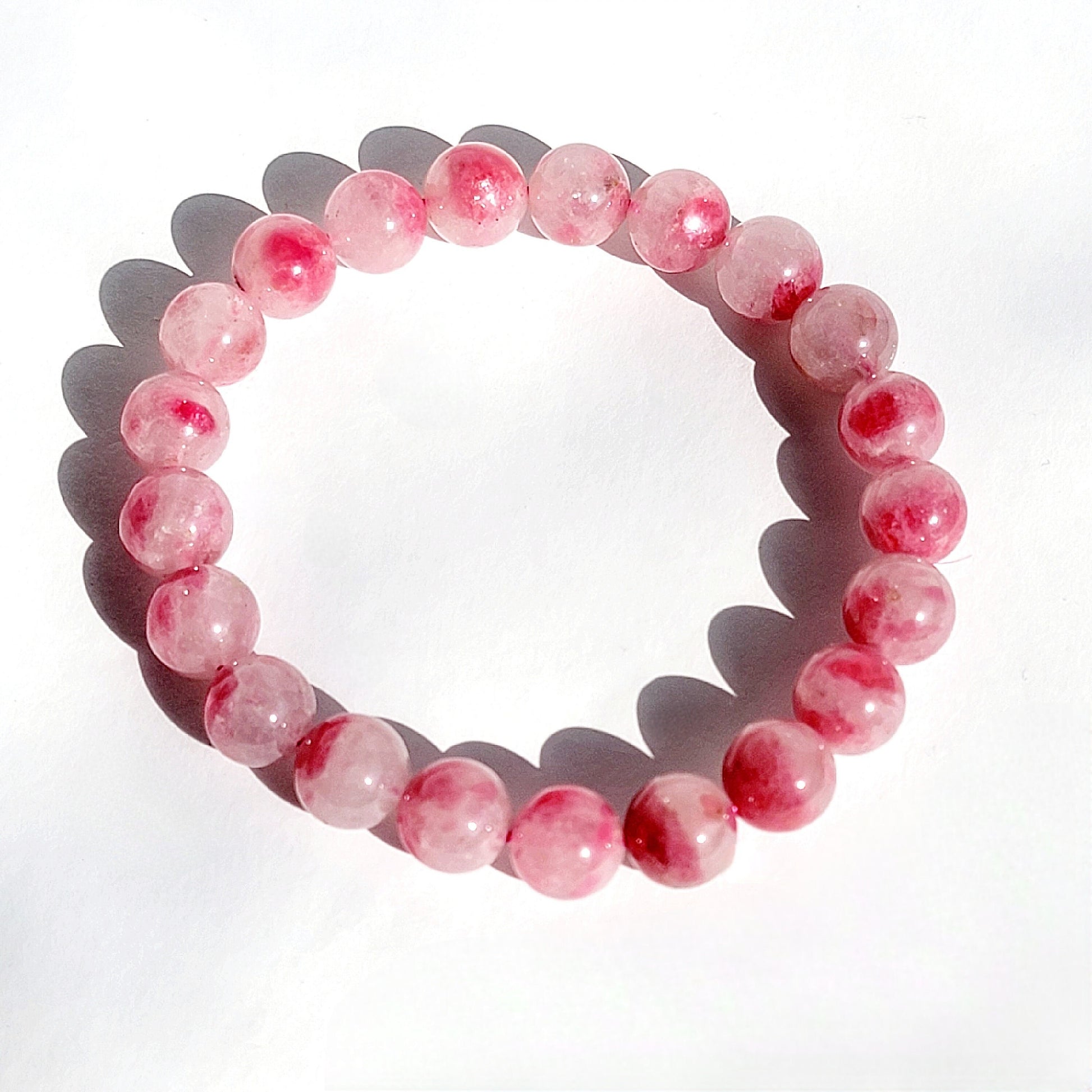 Cherry Rhodonite Crystal Bracelet