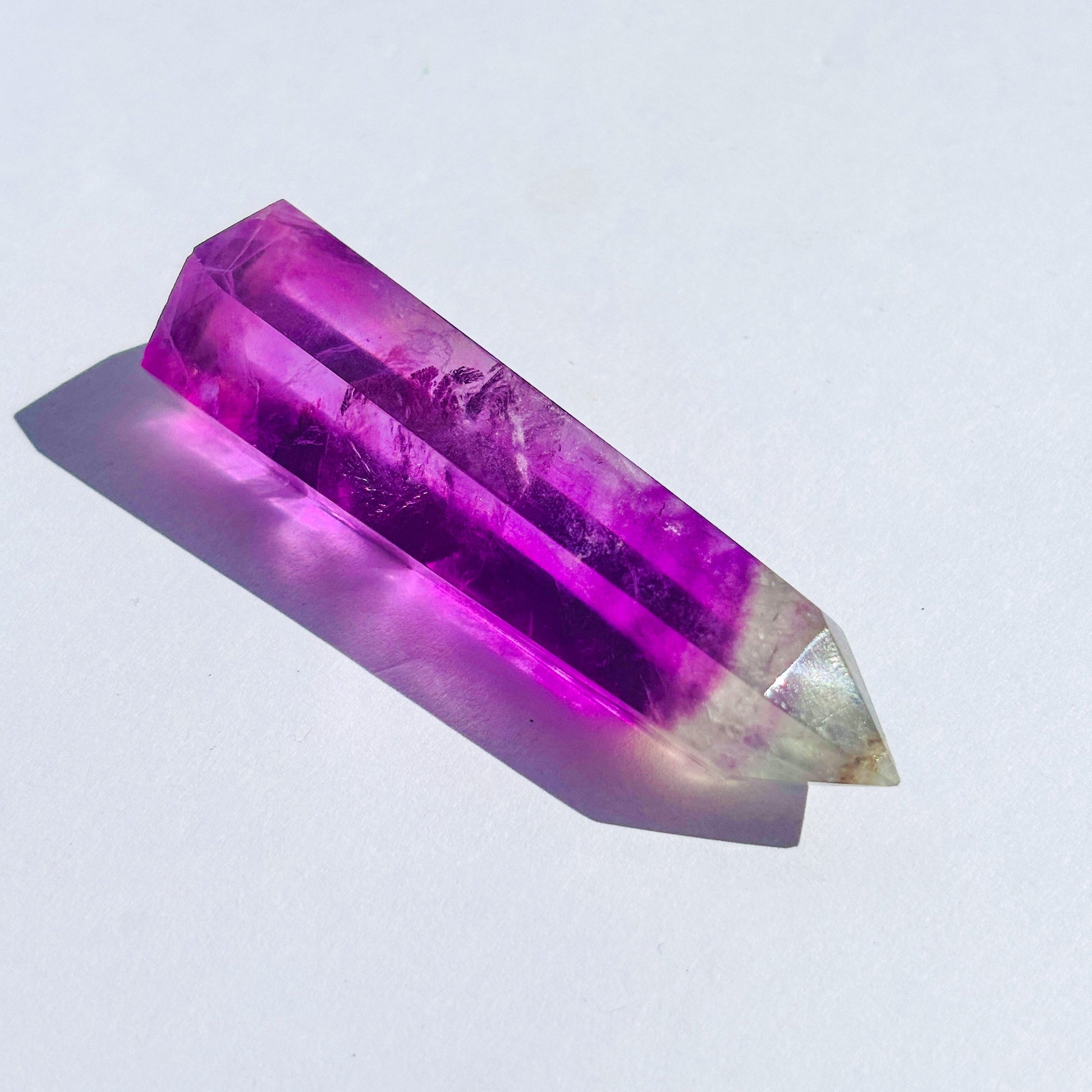 Purple Fluorite Tower Crystal Carving Sculpture