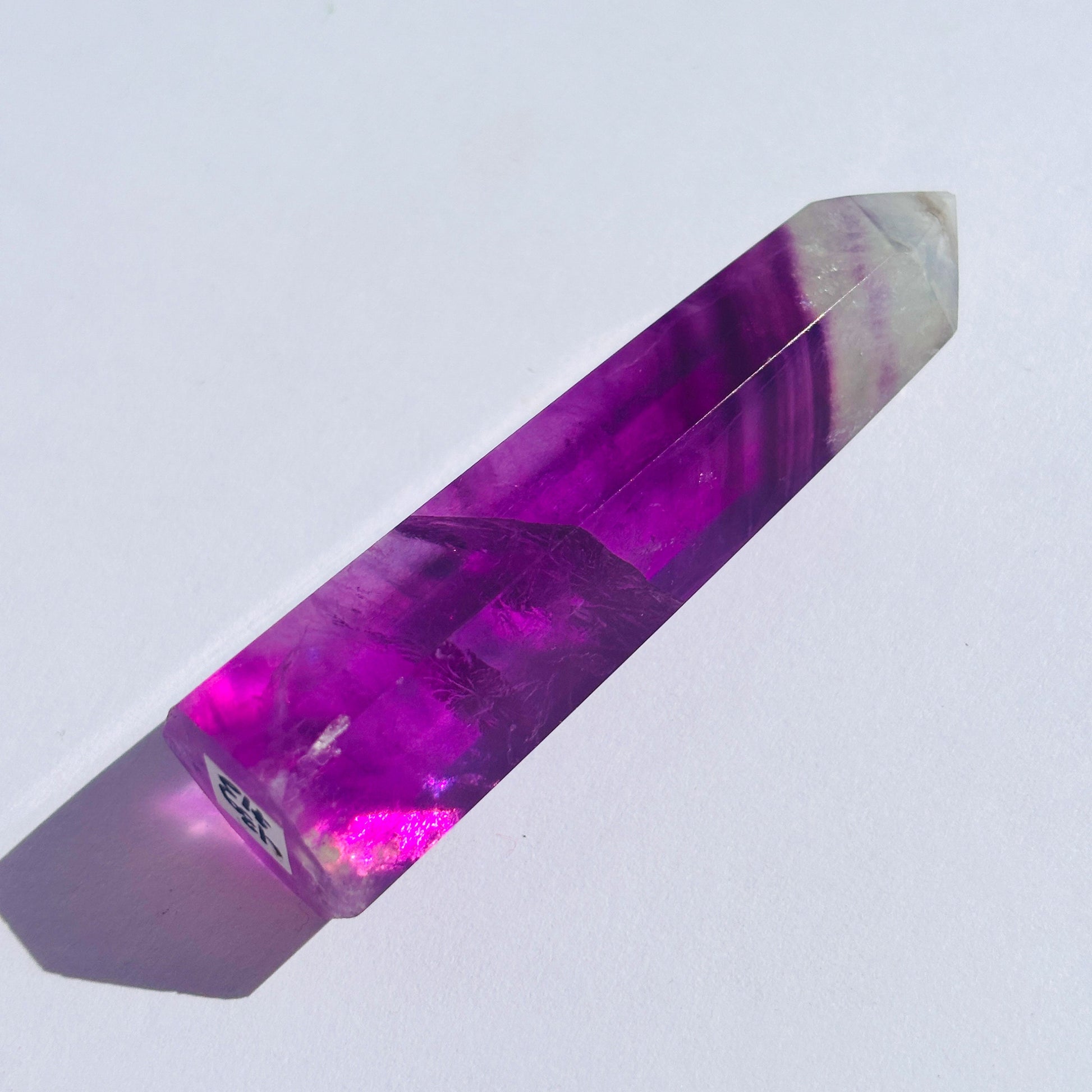 Purple Fluorite Tower Crystal Carving Sculpture