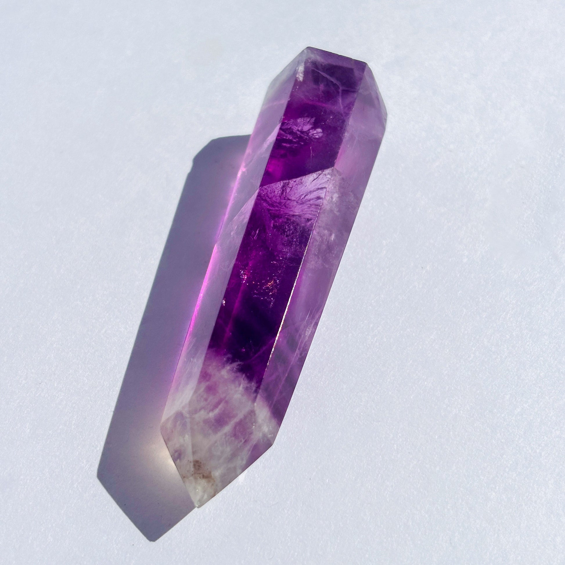 Purple Fluorite Tower Crystal Carving Sculpture