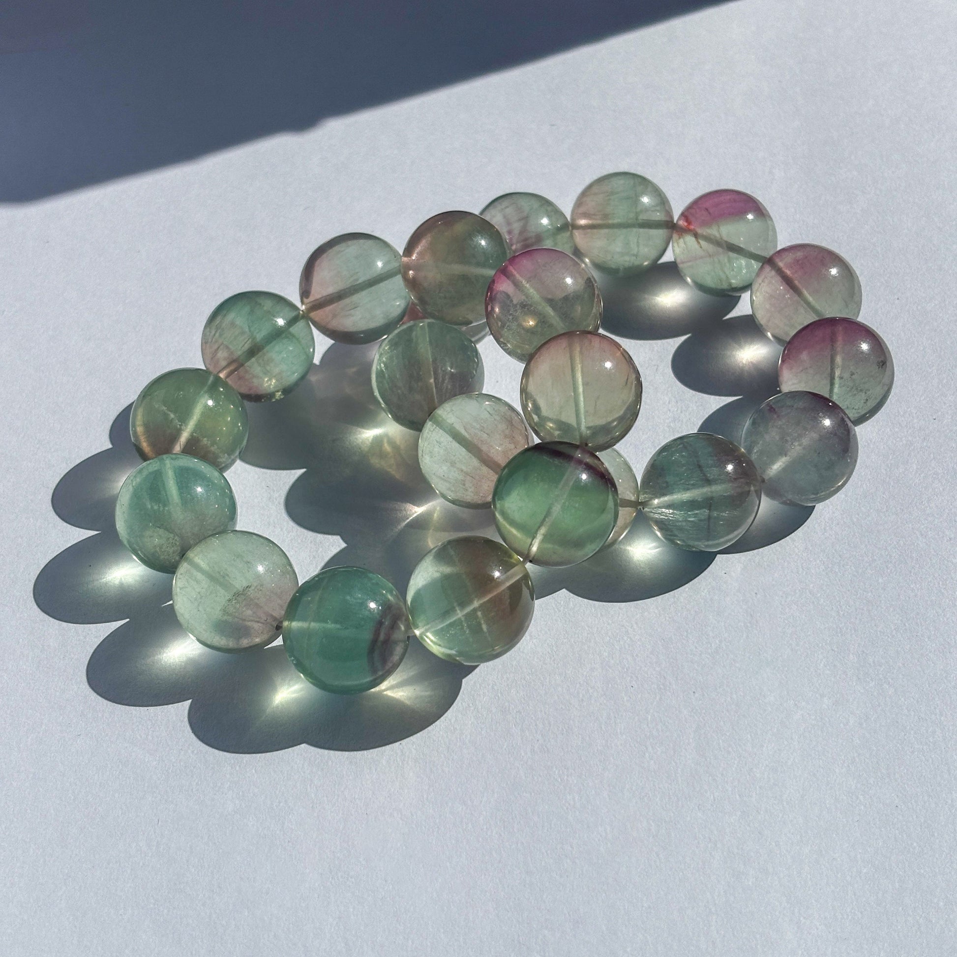Candy Fluorite Large Chunky Crystal Bracelet