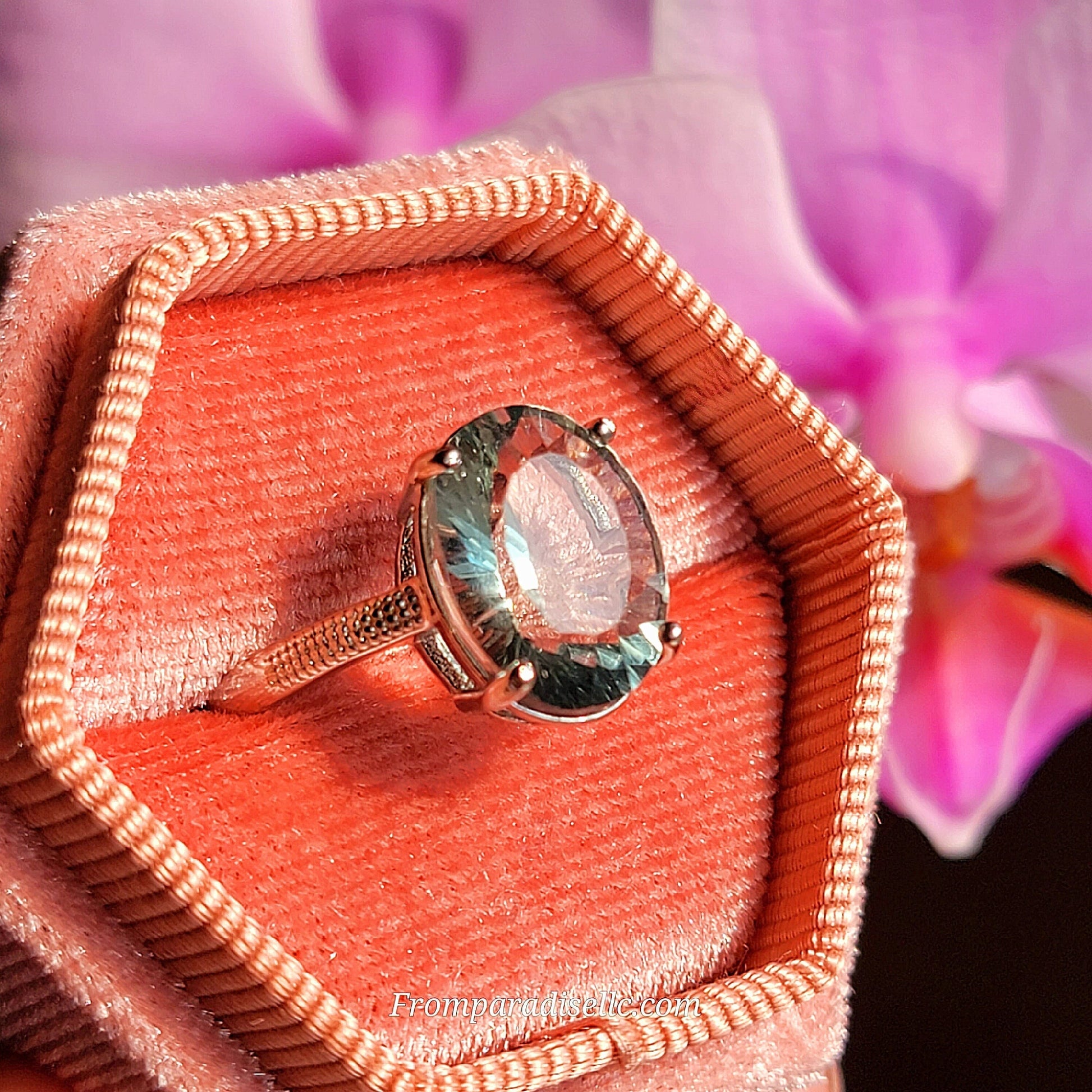 Fluorite Sterling Silver Women Crystal Ring