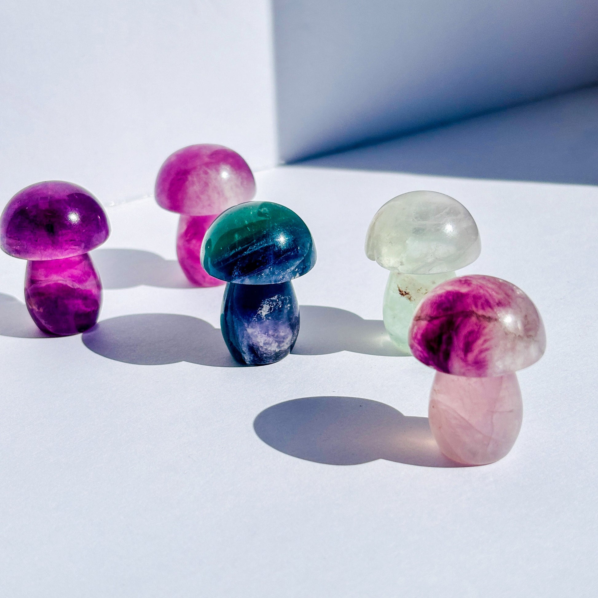 Fluorite Mushroom Crystal Carving Sculpture