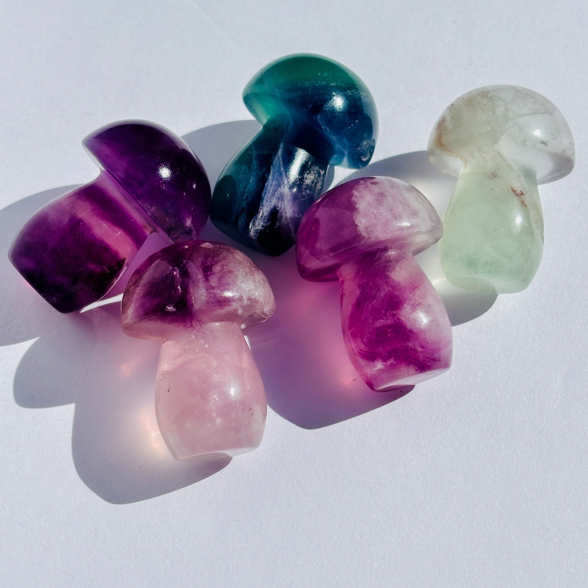 Fluorite Mushroom Crystal Carving Sculpture