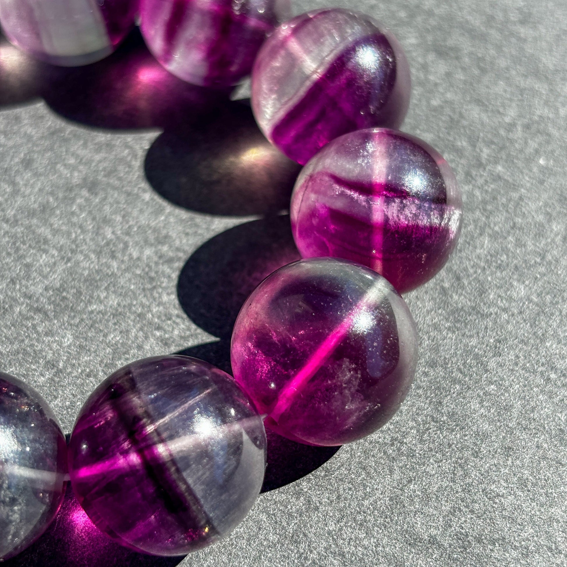 Rainbow Fluorite Large Chunky Crystal Bracelet