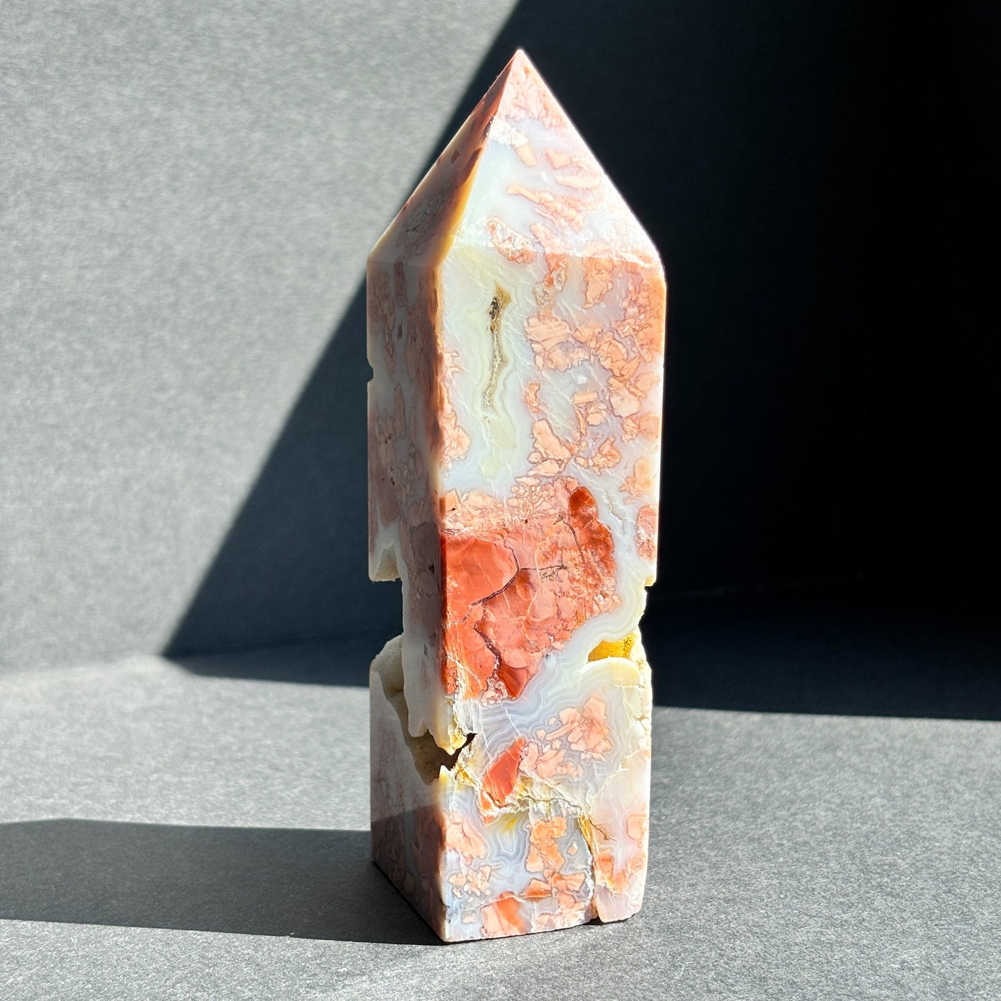 Sugar Druzy Pink Cotton Candy Agate Crystal Tower