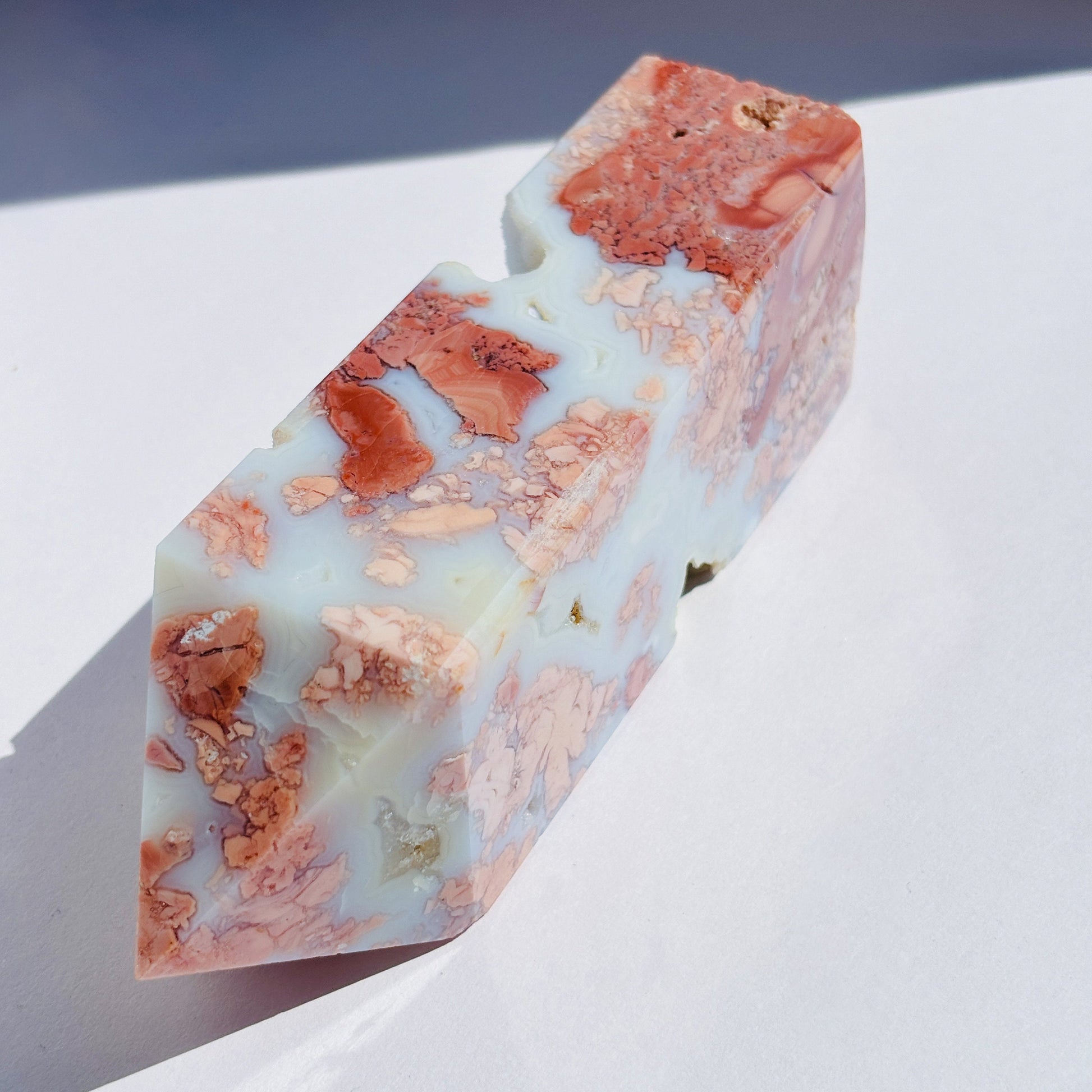 Sugar Druzy Pink Cotton Candy Agate Crystal Tower