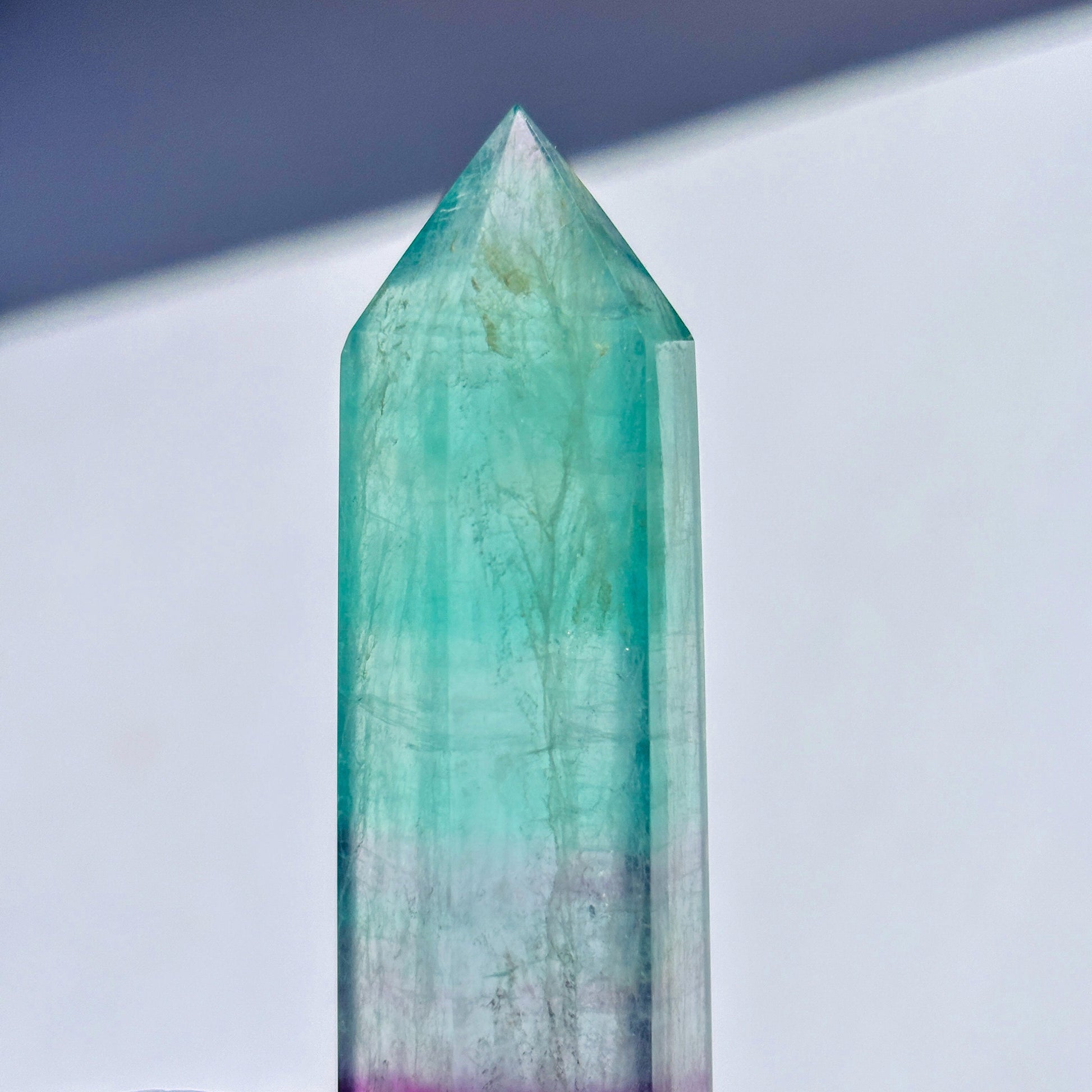 Rainbow Fluorite Tower Crystal Carving Sculpture