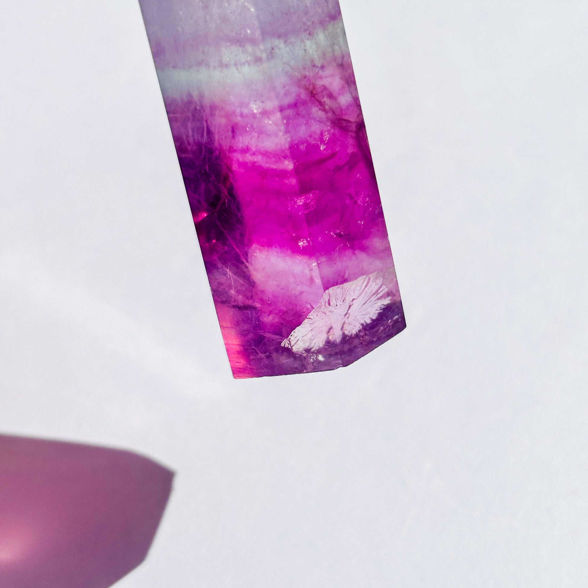 Rainbow Fluorite Tower Crystal Carving Sculpture
