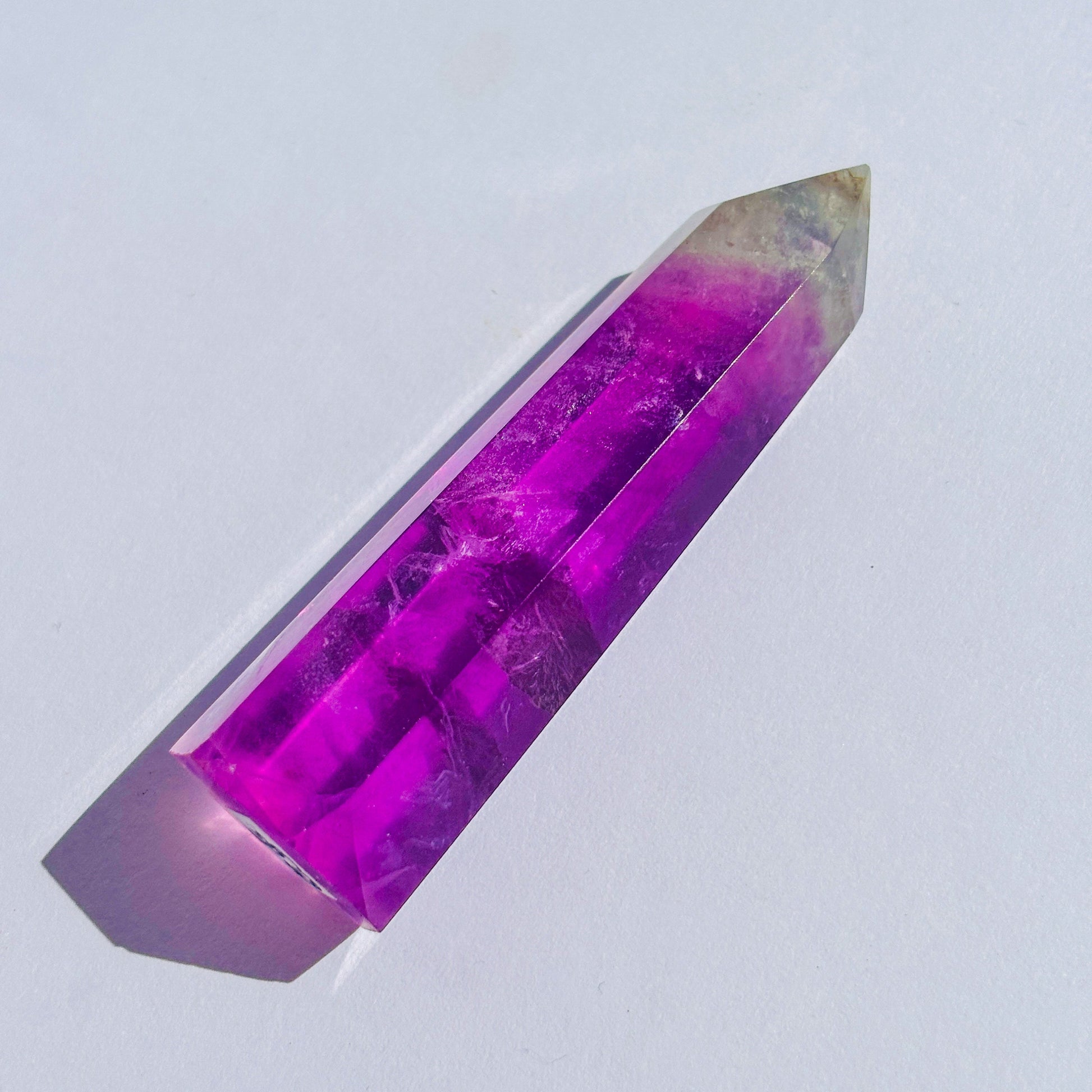 Purple Fluorite Tower Crystal Carving Sculpture
