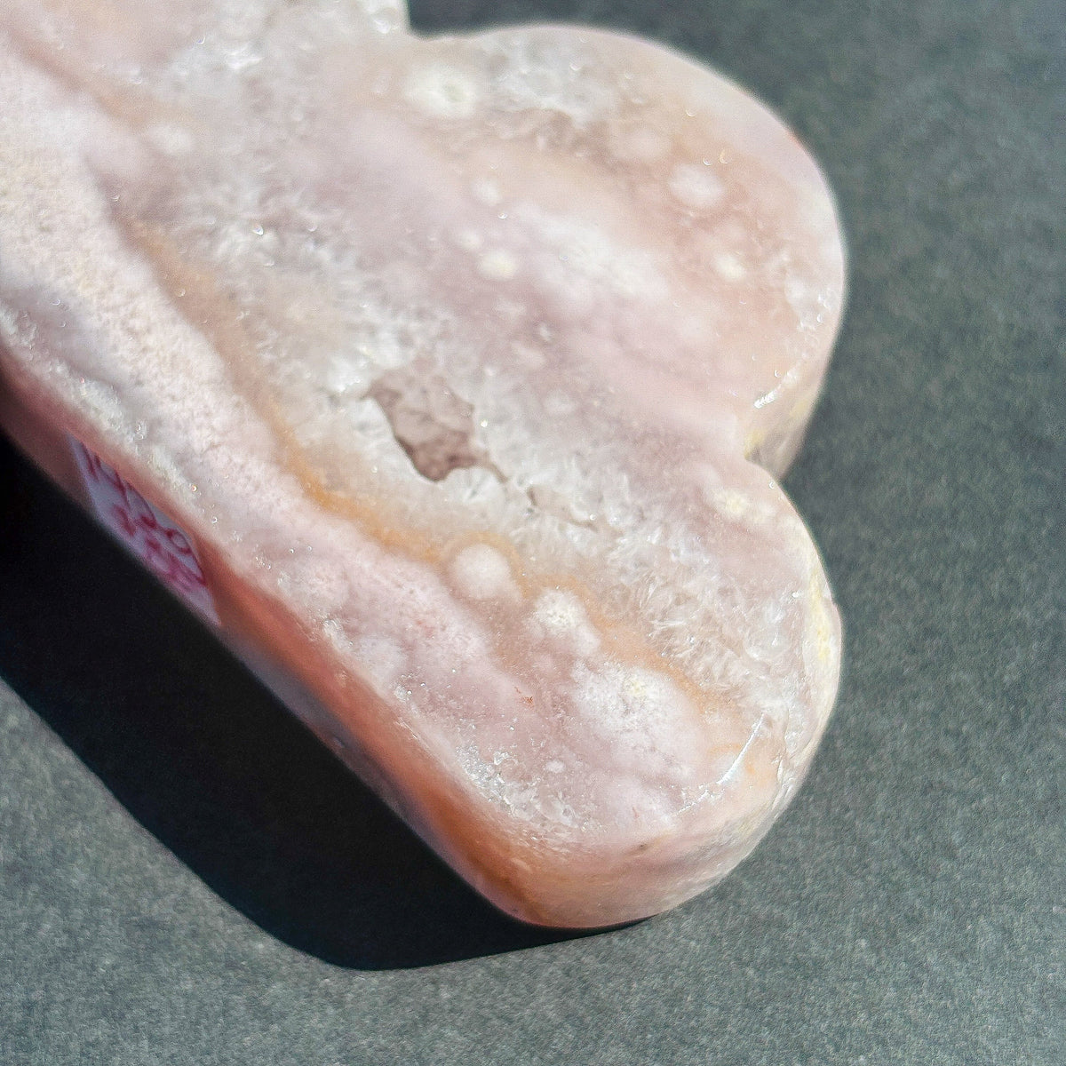 Pink Amethyst with Flower Agate Crystal Cloud Carving Stone Sculpture