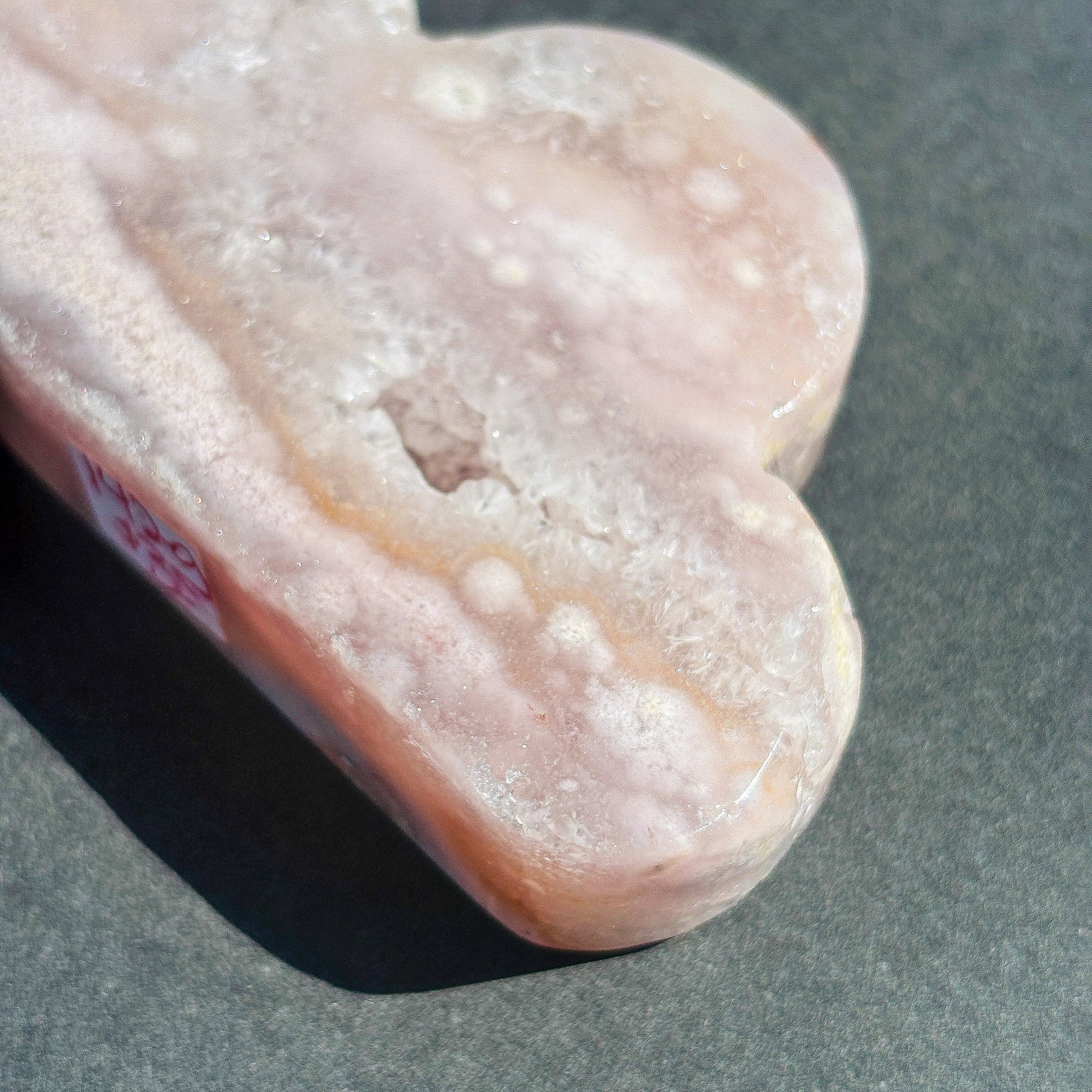 Pink Amethyst with Flower Agate Crystal Cloud Carving Stone Sculpture