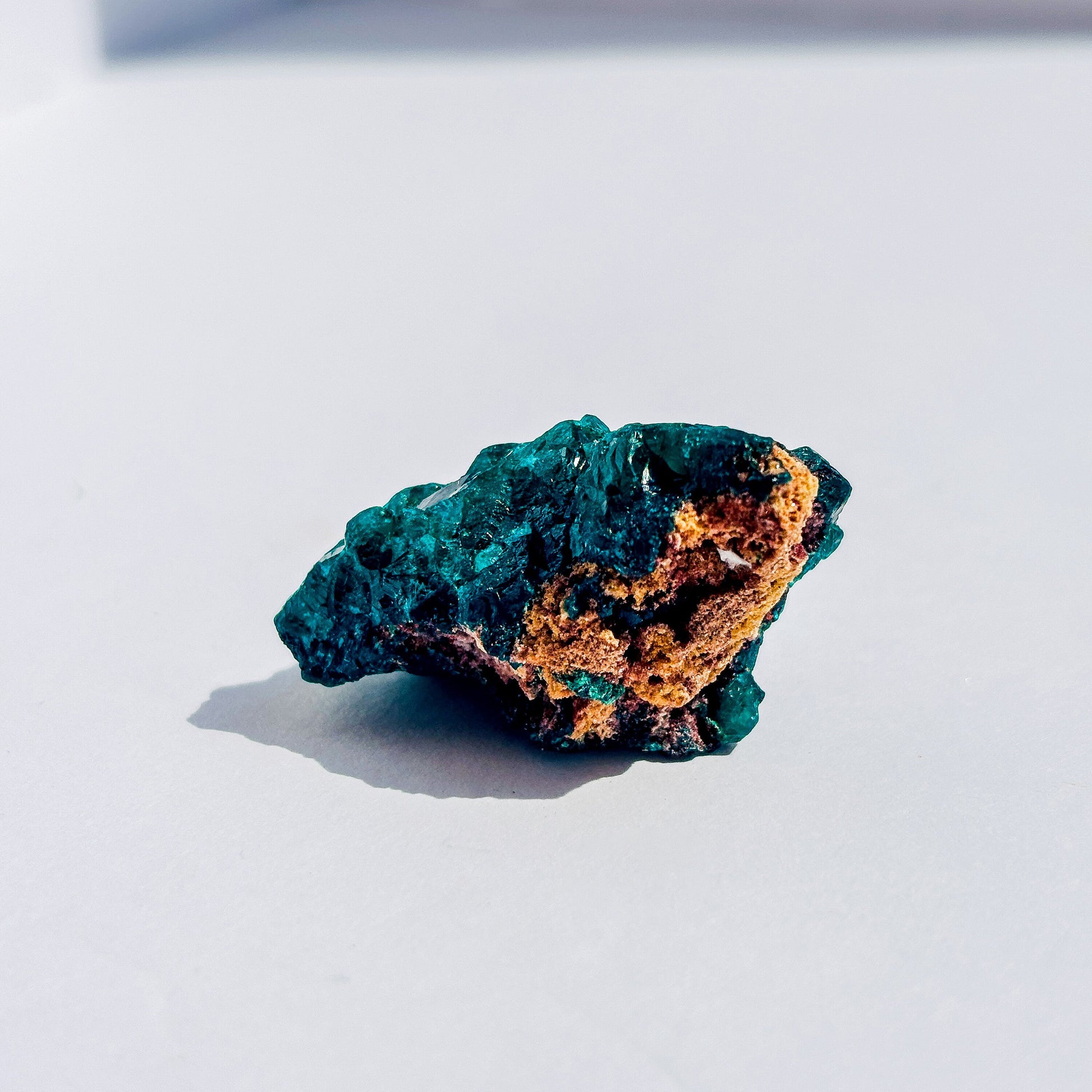 Raw Dioptase Crystal Cluster Specimen