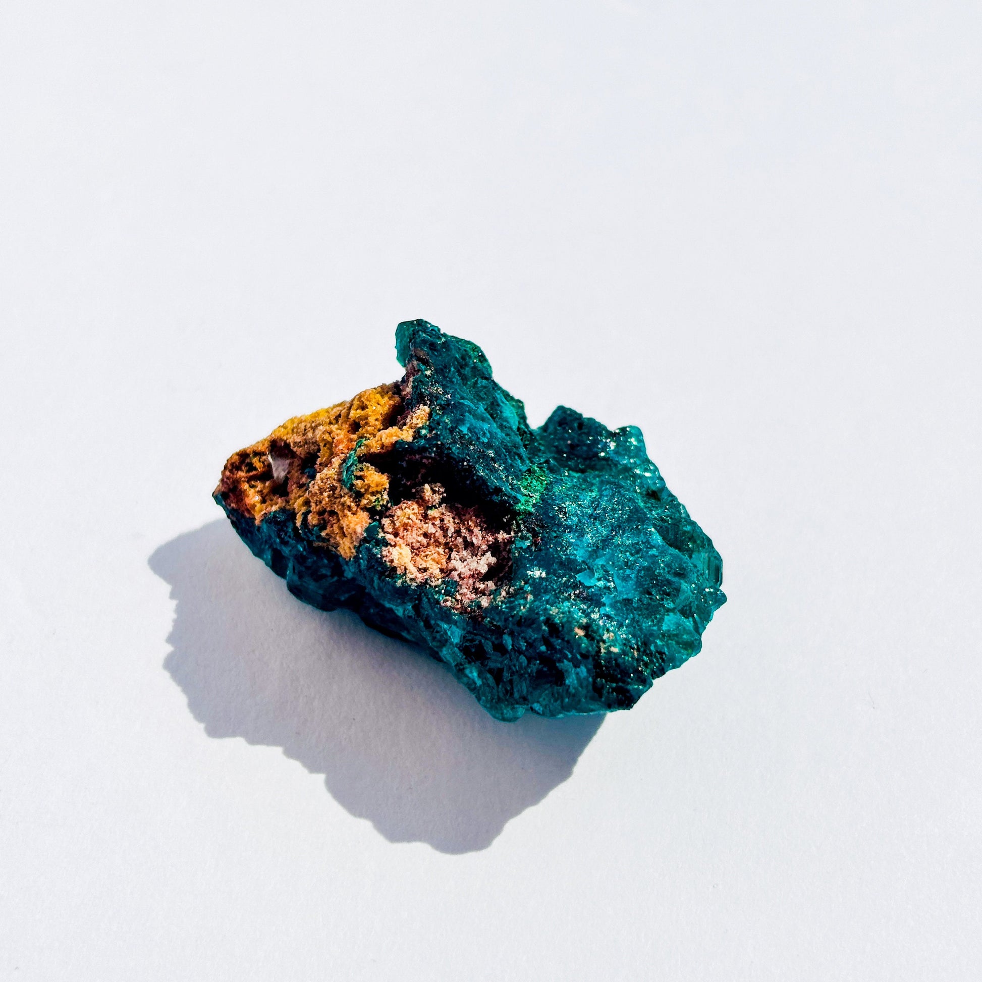 Raw Dioptase Crystal Cluster Specimen