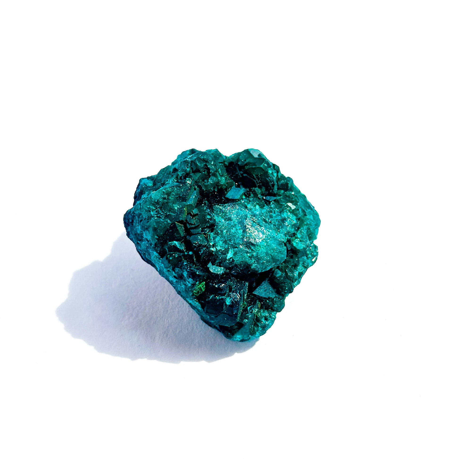 Raw Dioptase Crystal Cluster Specimen