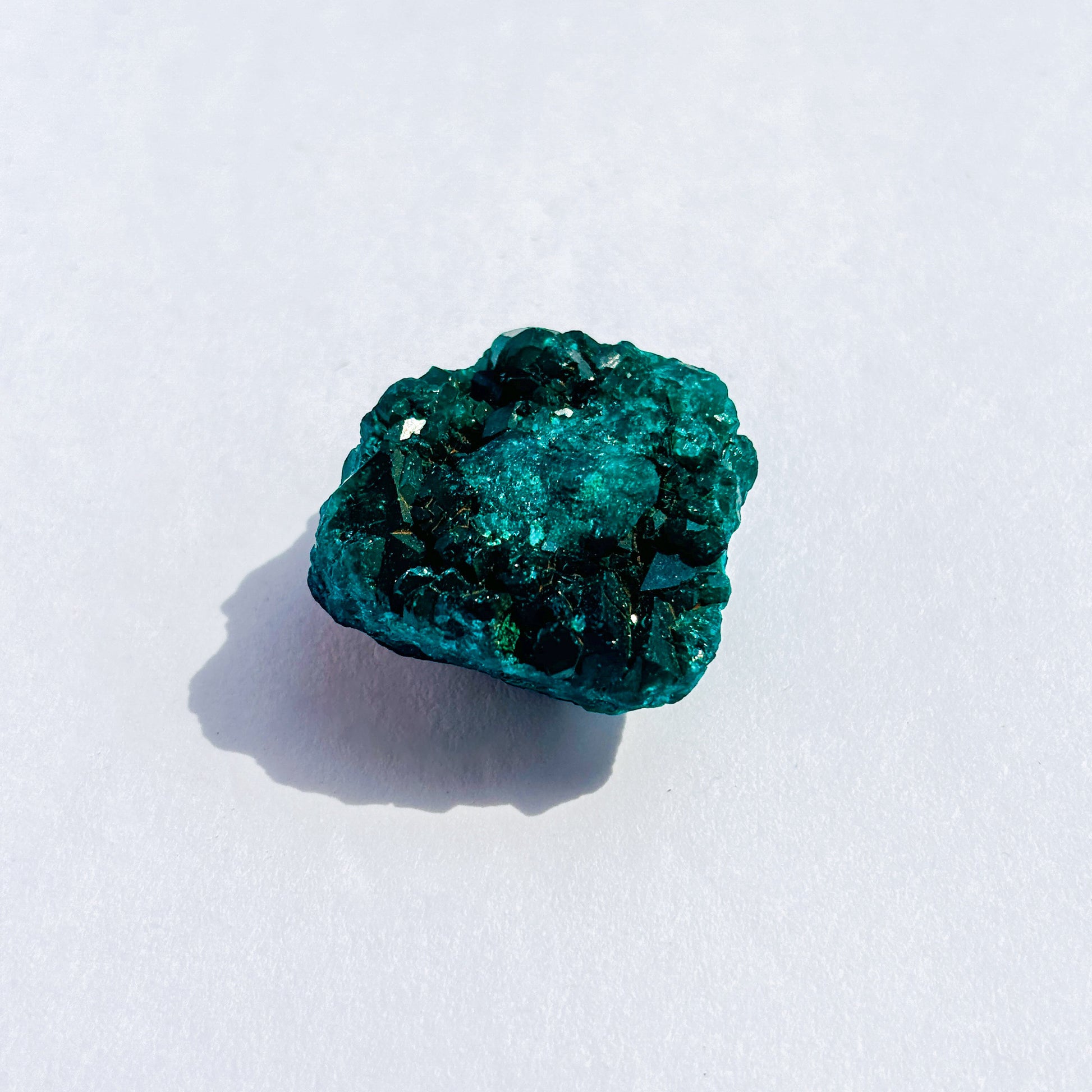Raw Dioptase Crystal Cluster Specimen