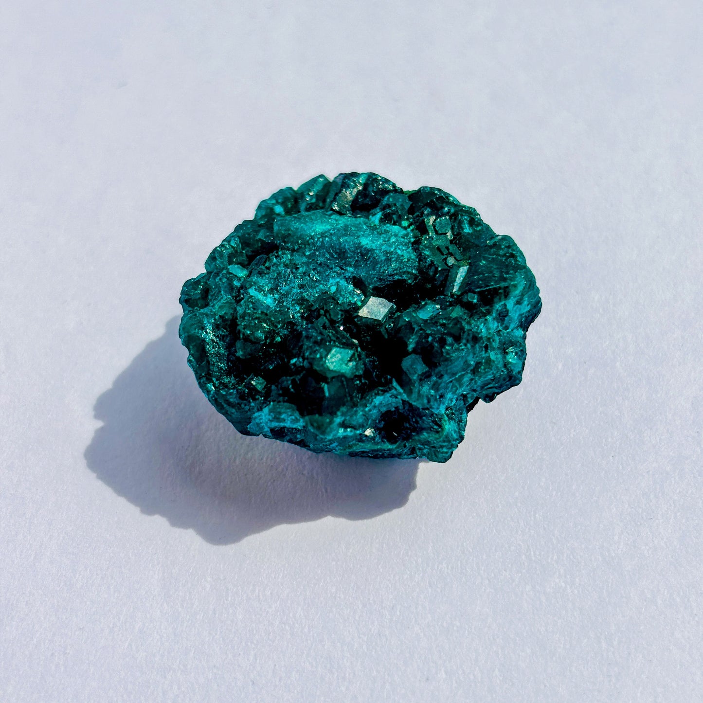 Raw Dioptase Crystal Cluster Specimen