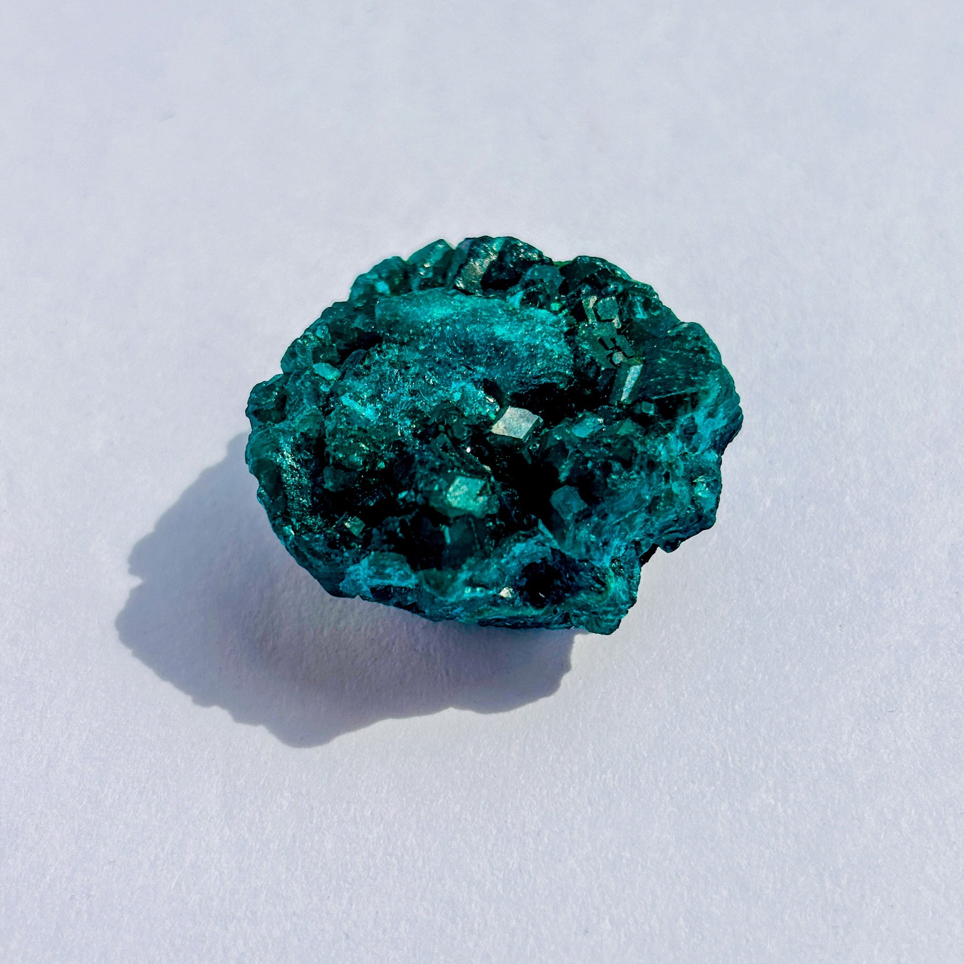 Raw Dioptase Crystal Cluster Specimen