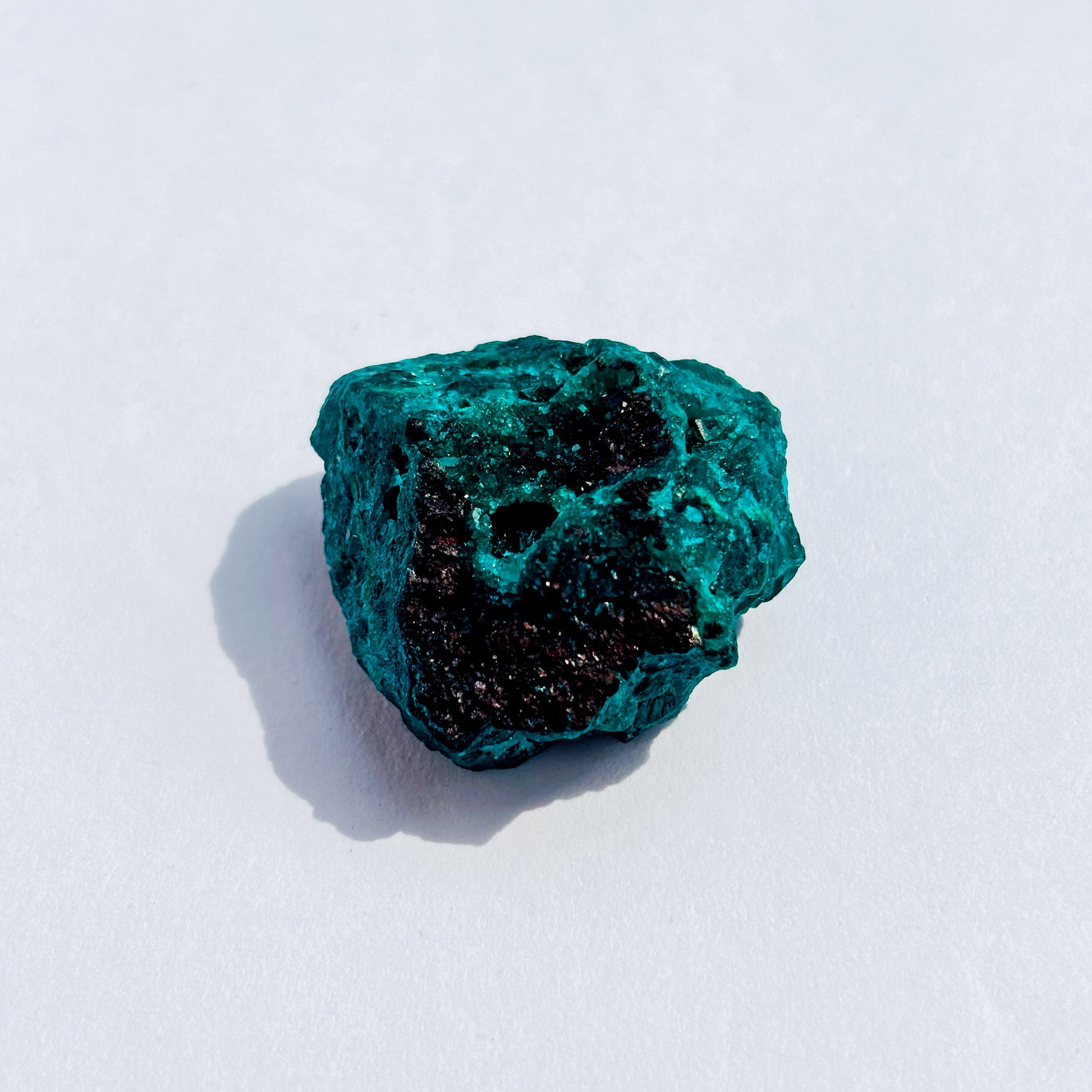 Raw Dioptase Crystal Cluster Specimen