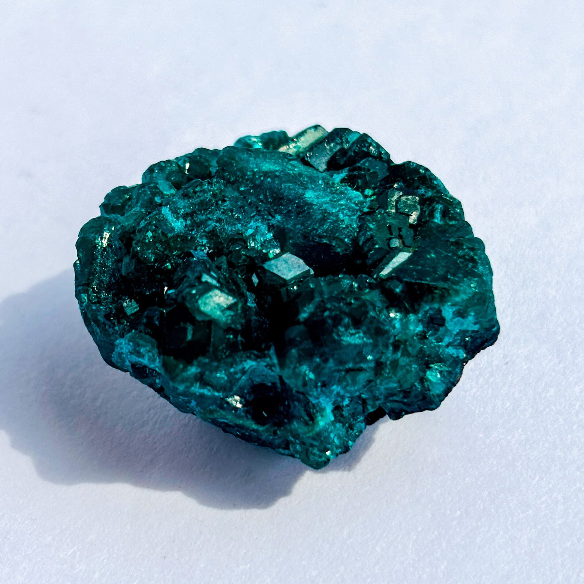 Raw Dioptase Crystal Cluster Specimen