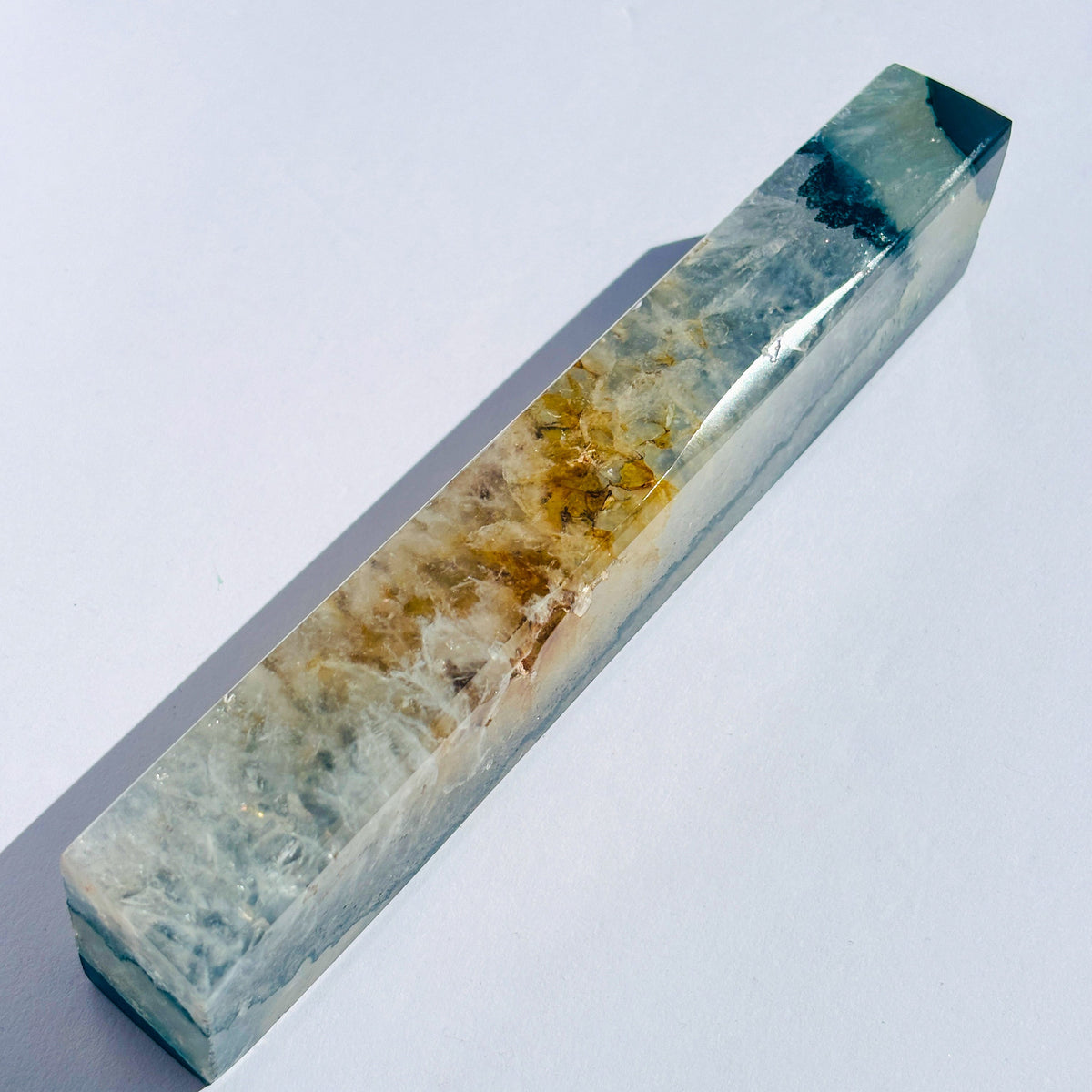 Green Agate Crystal Tower