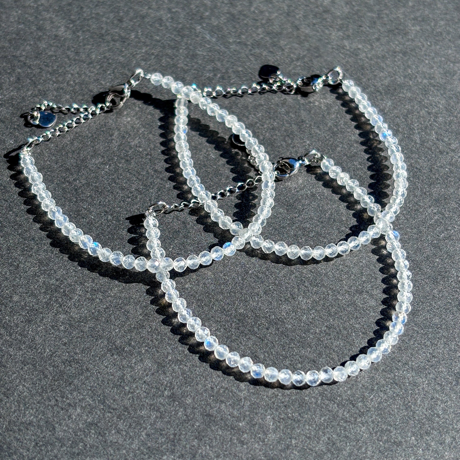 Dainty Moonstone Crystal Adjustable Bracelet