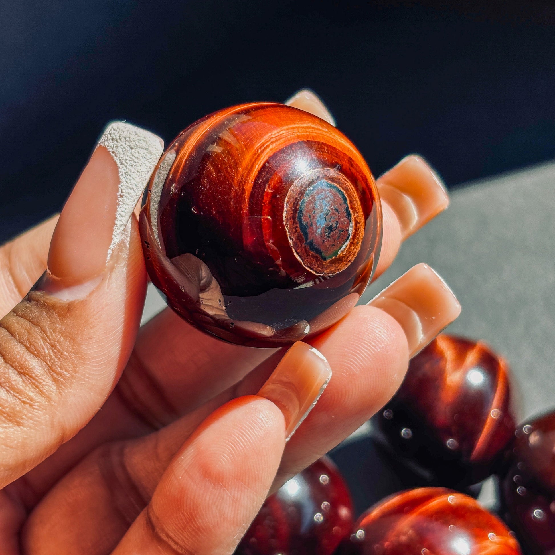 Red Tigers Eye Crystal Sphere