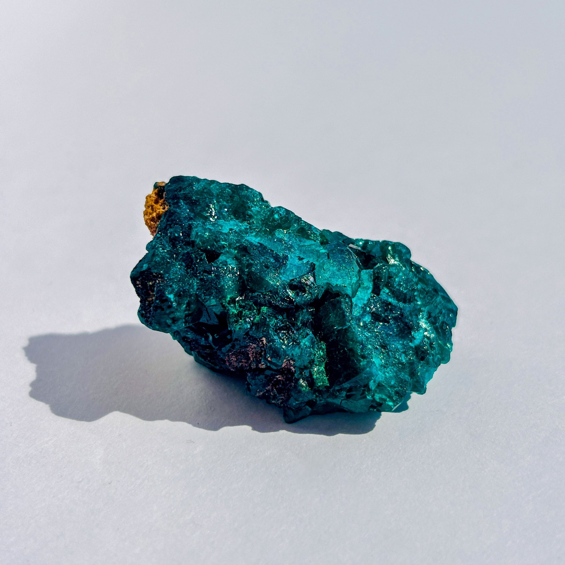 Raw Dioptase Crystal Cluster Specimen