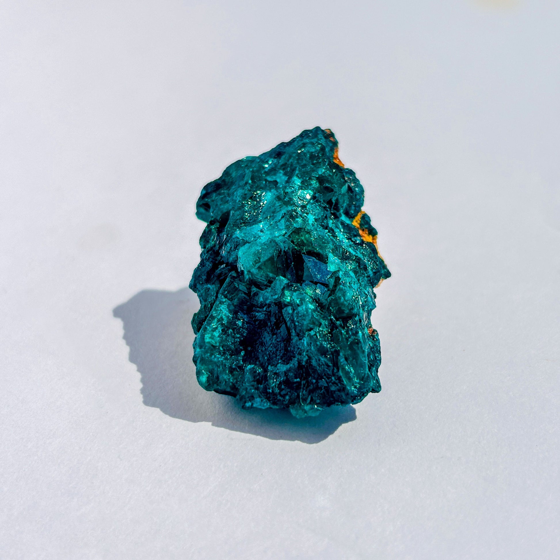 Raw Dioptase Crystal Cluster Specimen