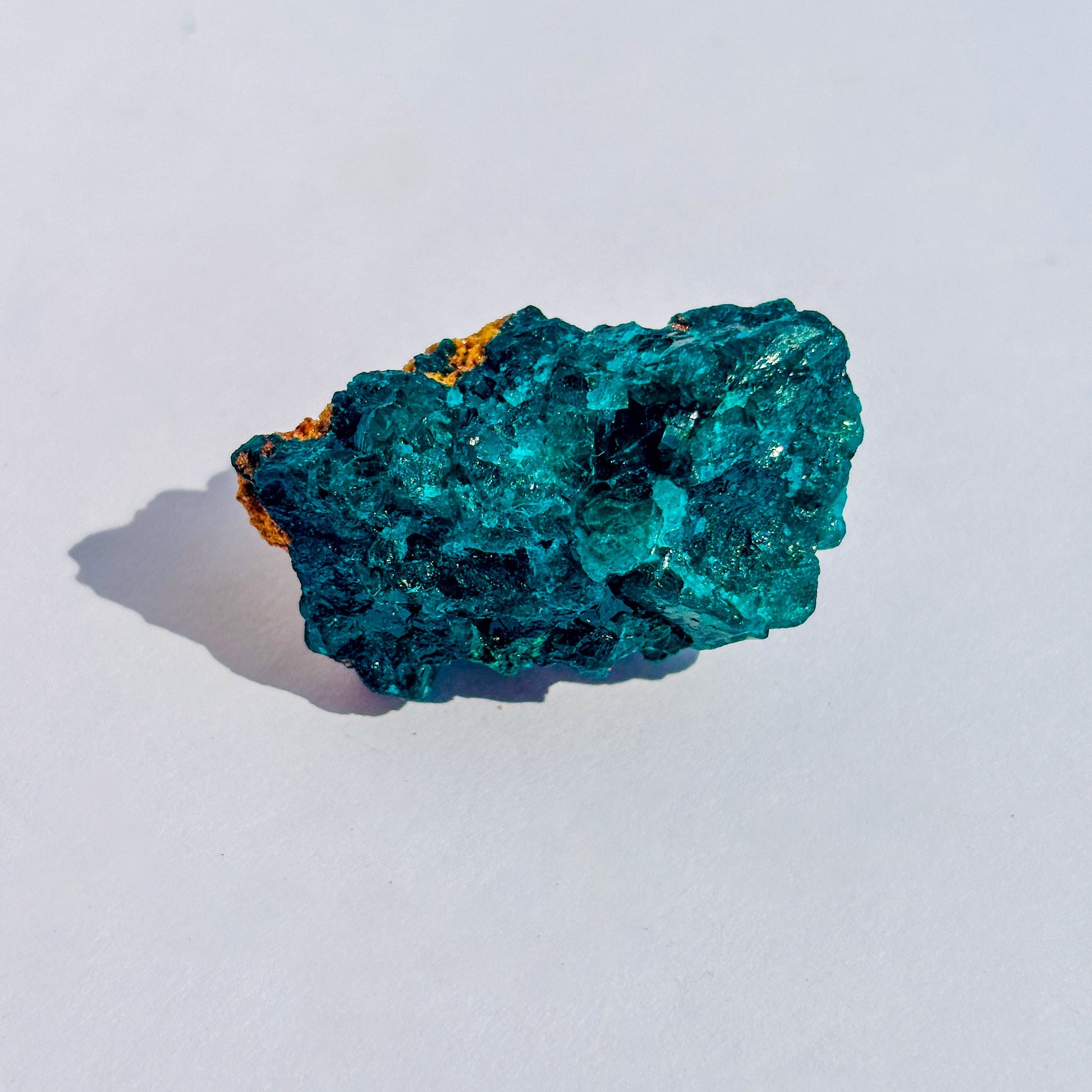 Raw Dioptase Crystal Cluster Specimen