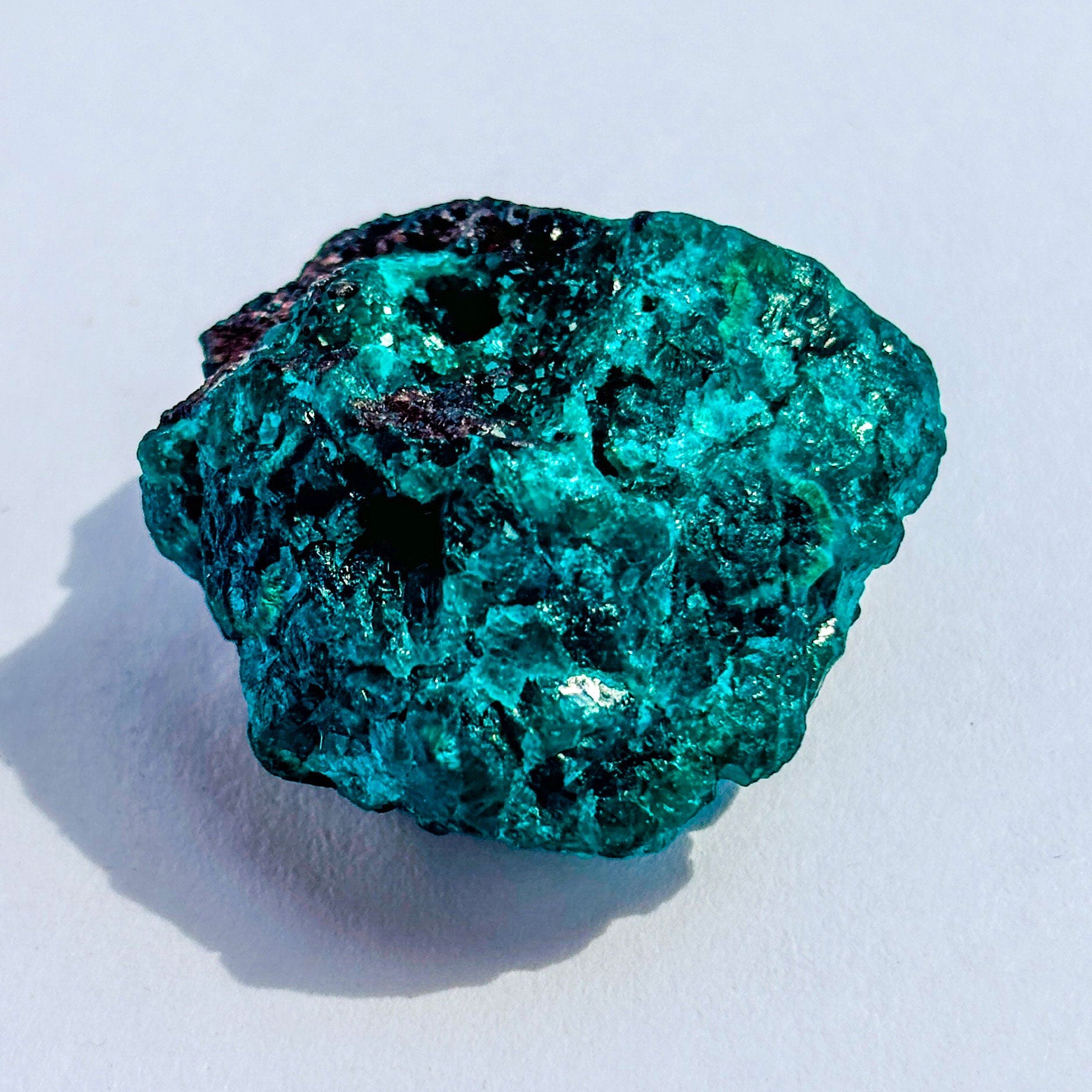 Raw Dioptase Crystal Cluster Specimen