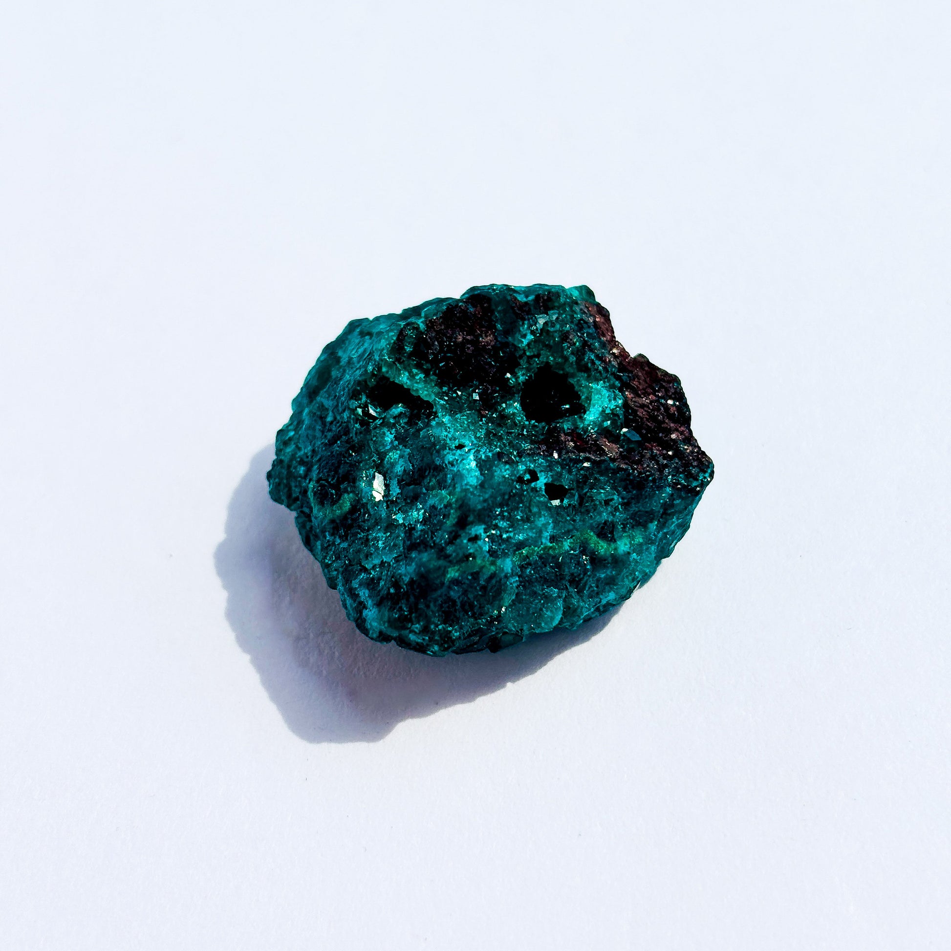 Raw Dioptase Crystal Cluster Specimen