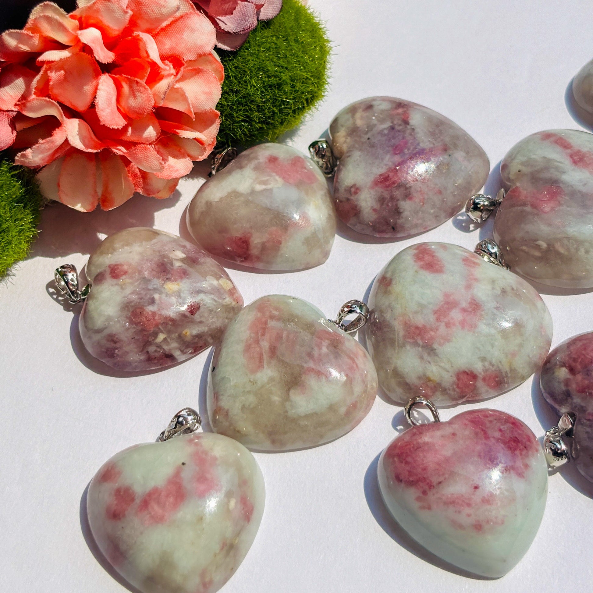 Pink Tourmaline Heart Pendant